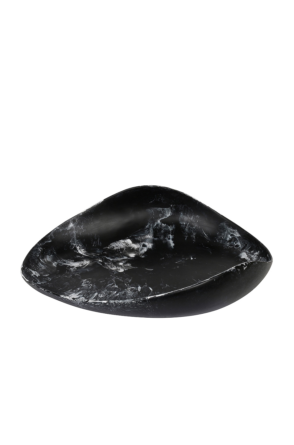 Image 1 of DINOSAUR DESIGNS Large Leaf Bowl in Black Marble Swirl