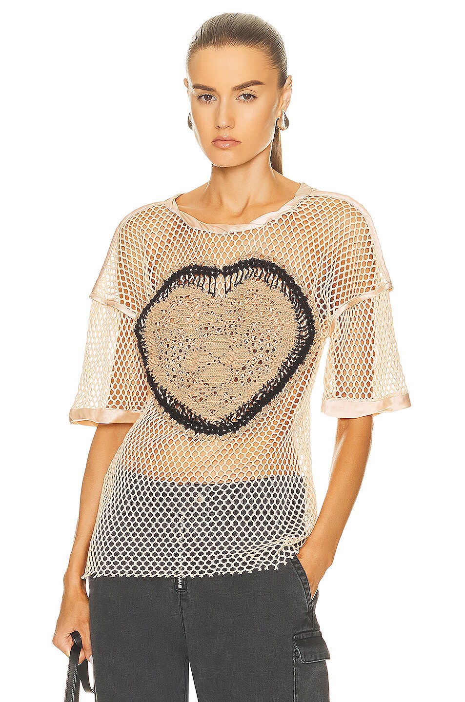 Image 1 of Diotima Cuore Rollneck T-Shirt in Shell