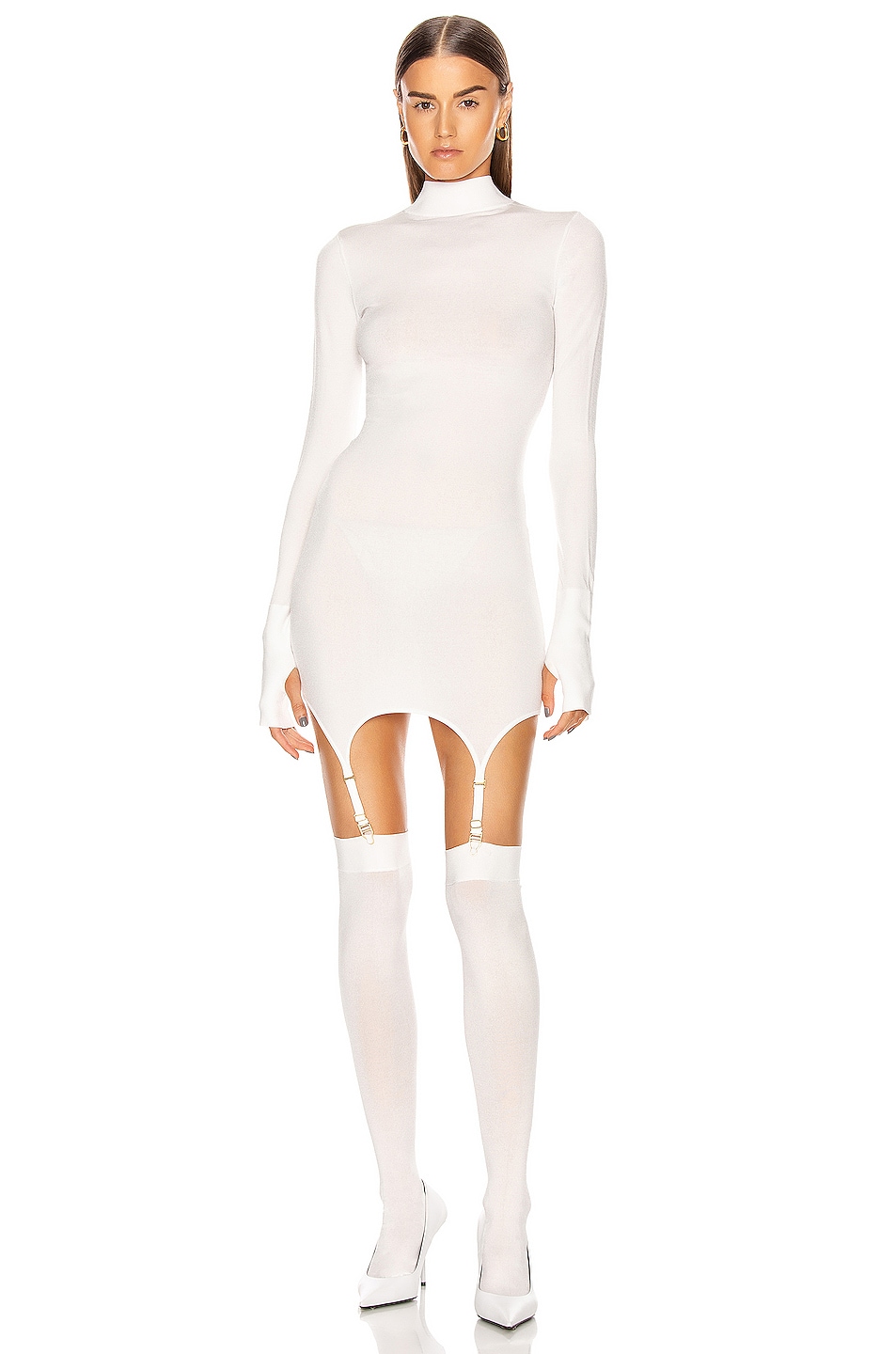 Image 1 of Dion Lee Garter Mini Dress in Ivory