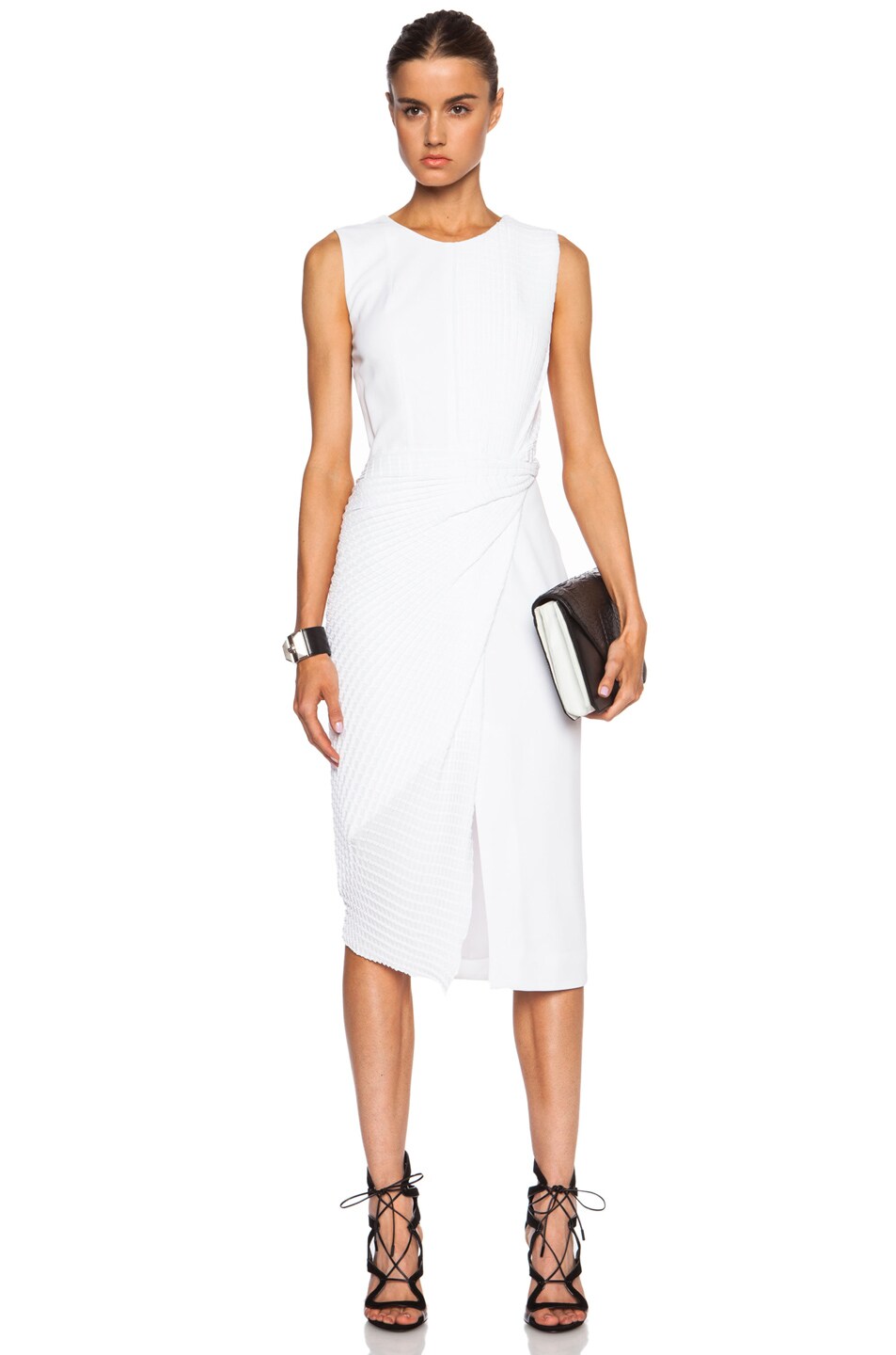 Image 1 of Dion Lee Grid Pleat Polyamide Dress in White