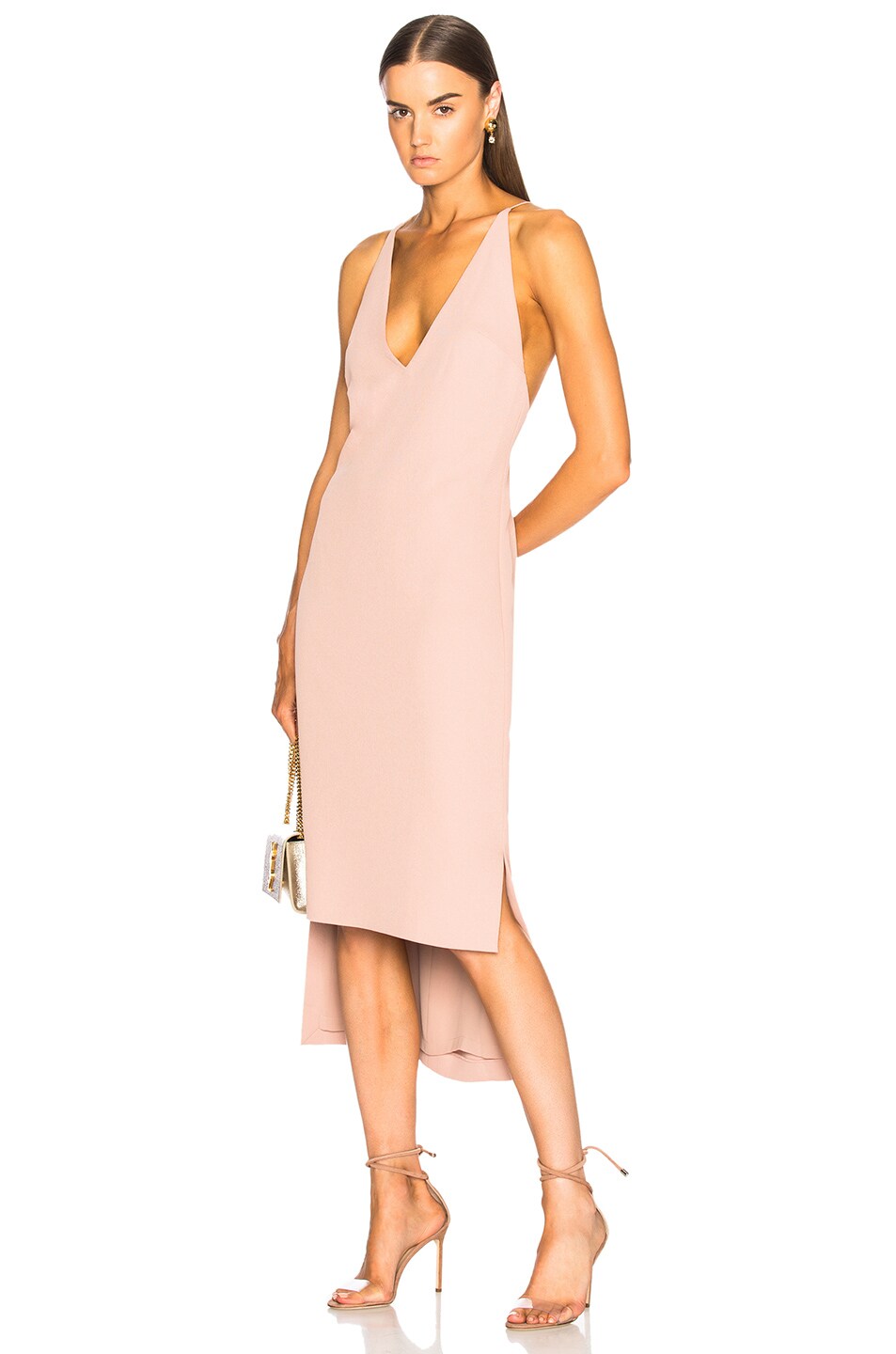Image 1 of Dion Lee Fine Line Dress in Muted Pink
