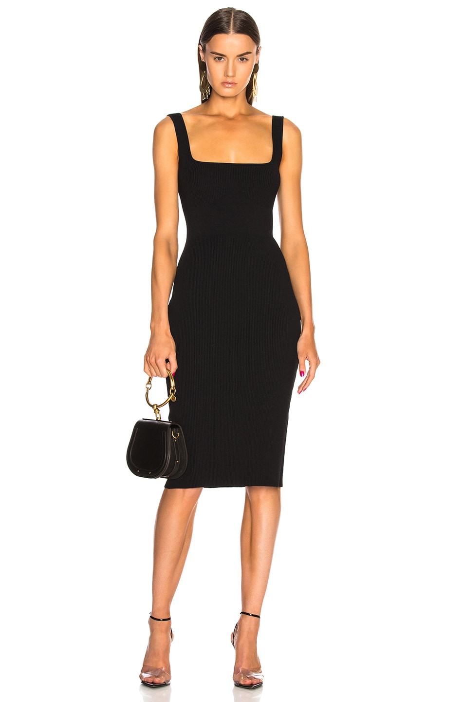 Image 1 of Dion Lee Pinnacle Bustier Dress in Black