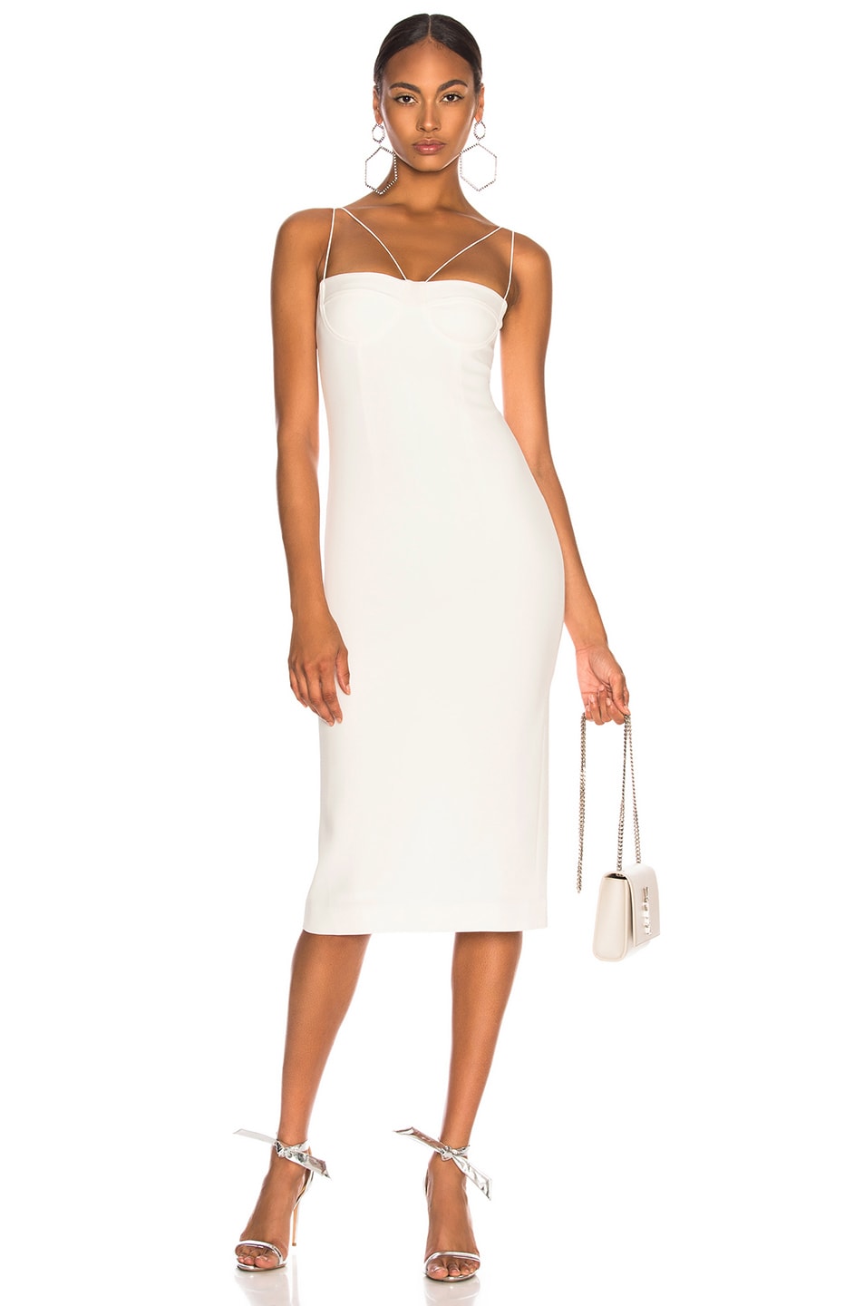 Image 1 of Dion Lee Sheer Solid Dress in Ivory