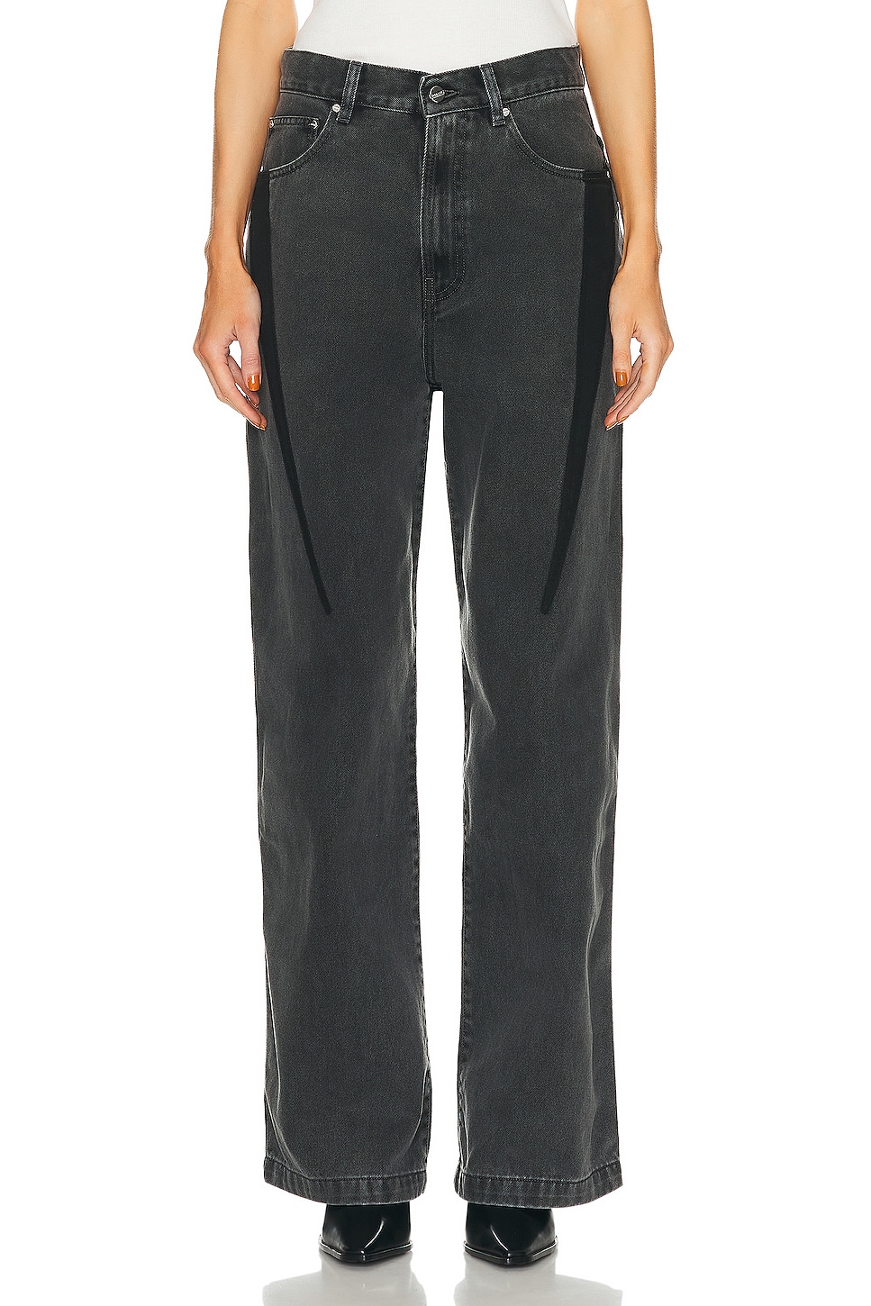Image 1 of Dion Lee Slouchy Darted in Washed Black