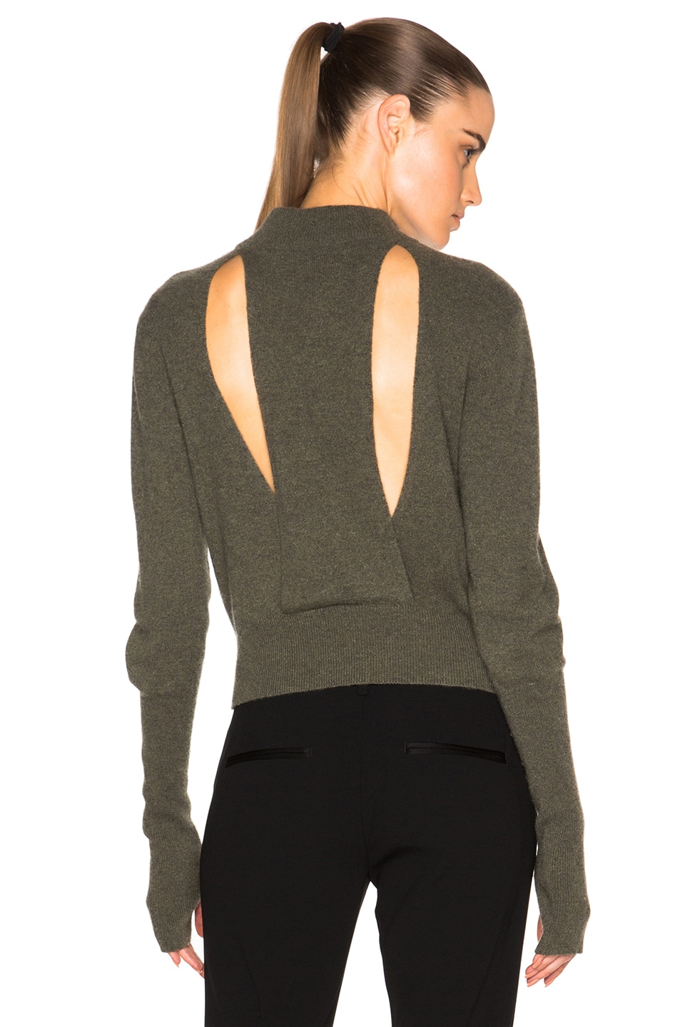 Image 1 of Dion Lee Split Back Sweater in Army
