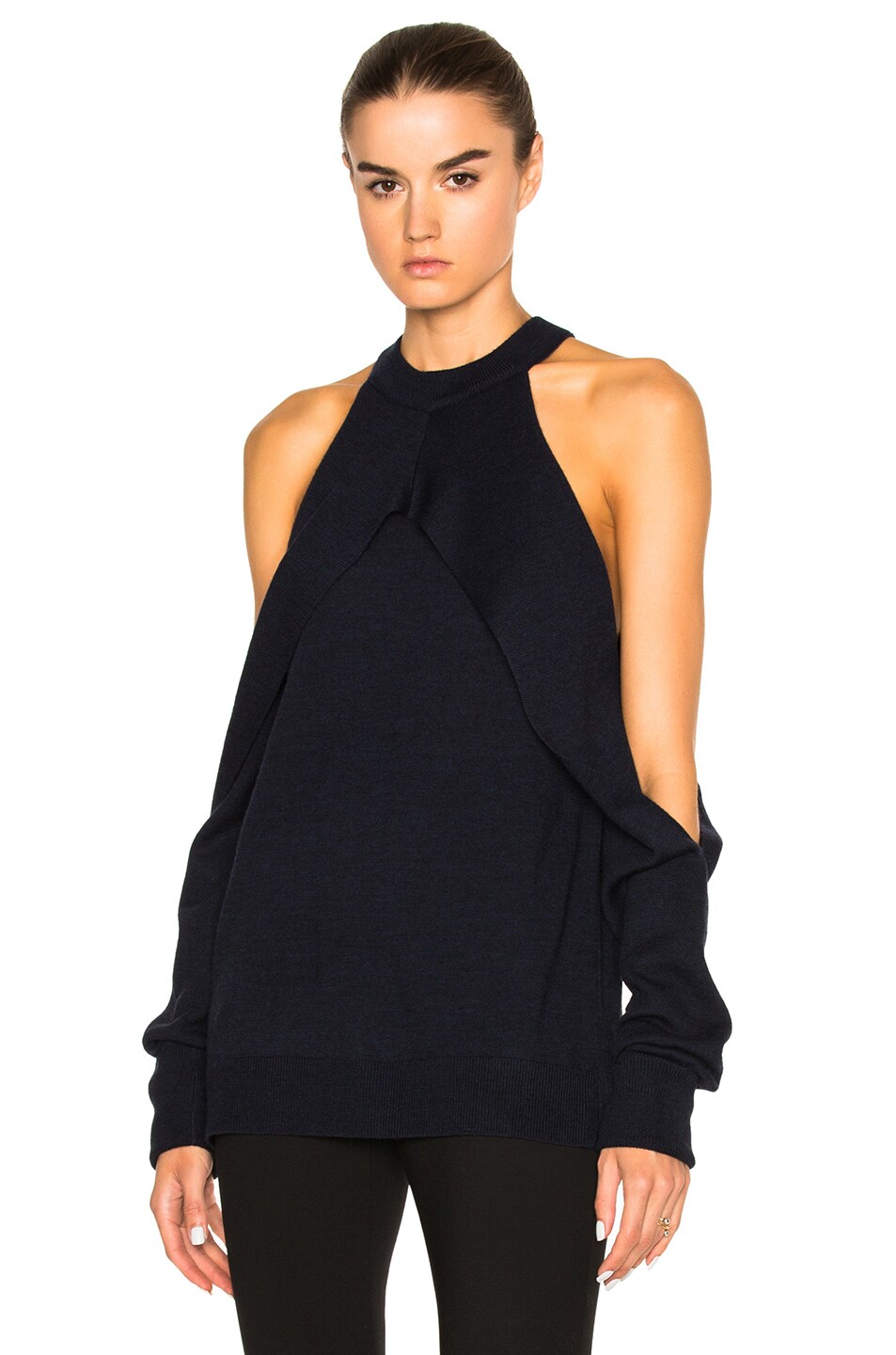 Image 1 of Dion Lee Merino Sleeve Release Knit in Midnight