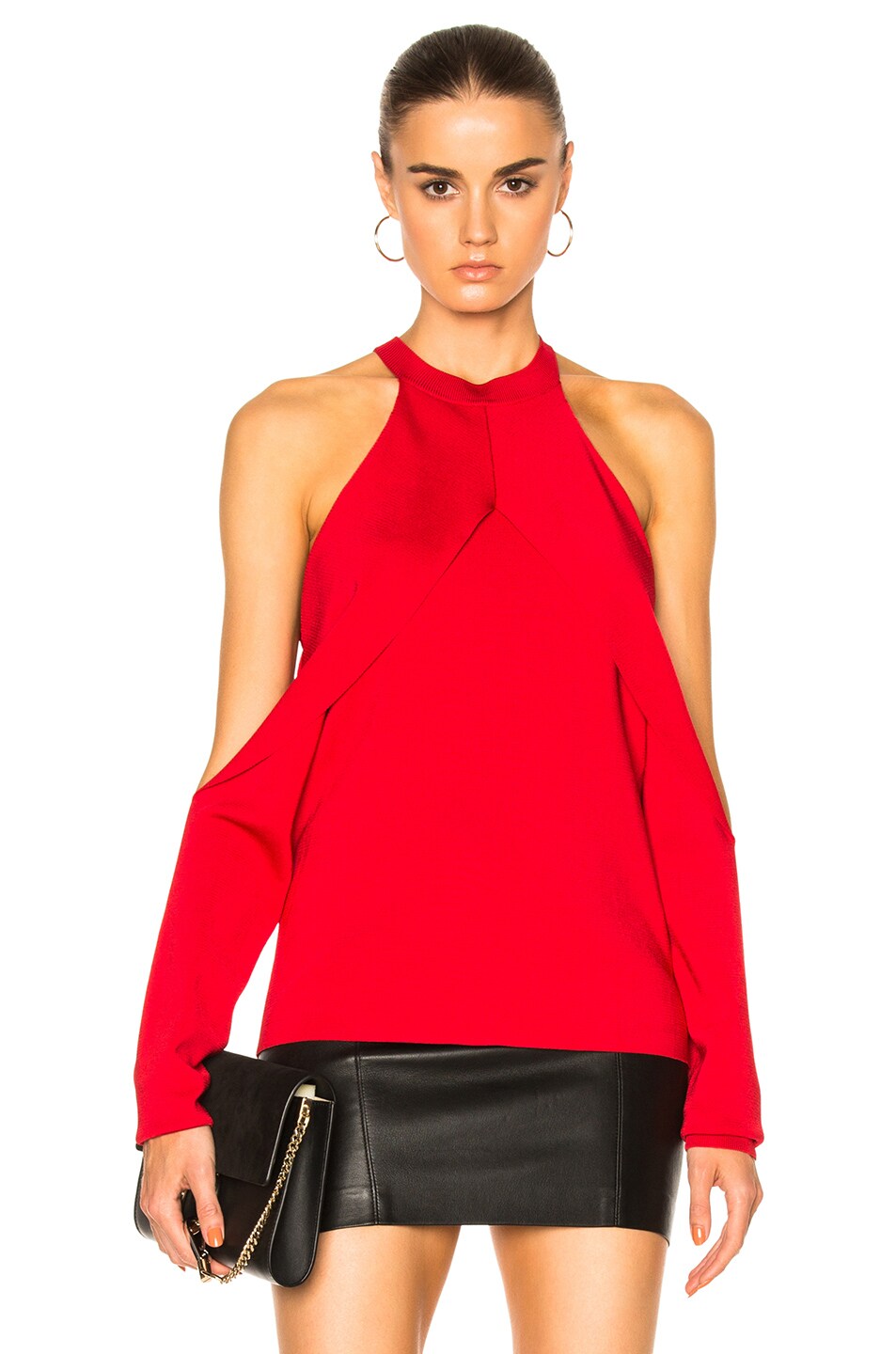 Image 1 of Dion Lee Sleeve Release Evening Knit Top in Cherry