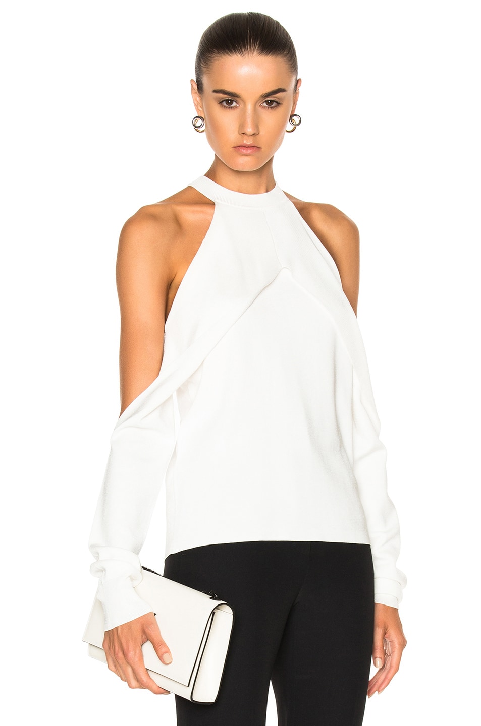 Image 1 of Dion Lee Sleeve Release Evening Knit Top in Ivory