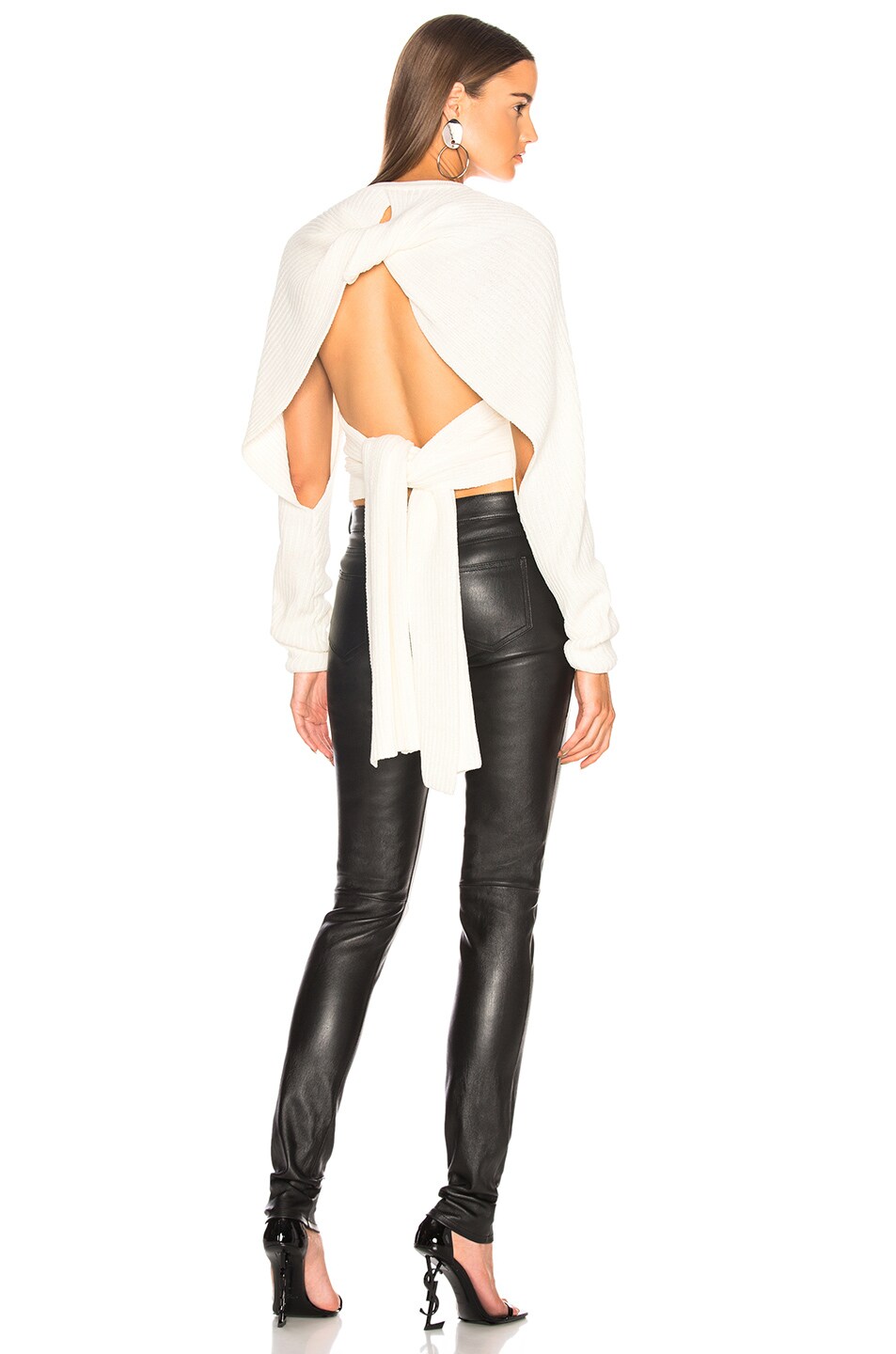Image 1 of Dion Lee Chunky Rib Spiral Sweater in Ivory