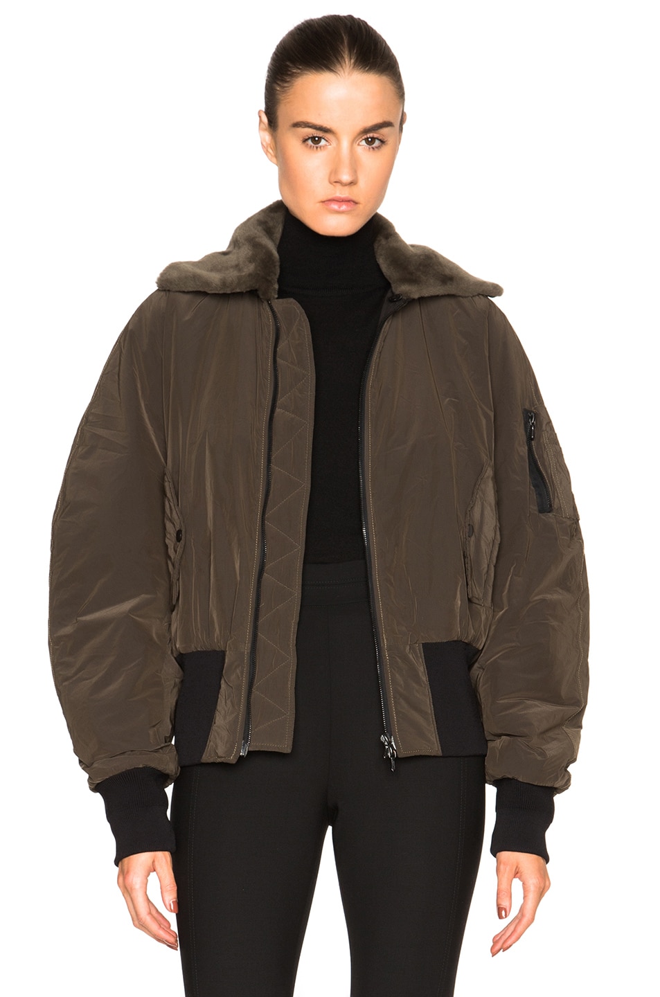 Image 1 of Dion Lee Flight Bomber Jacket in Taupe