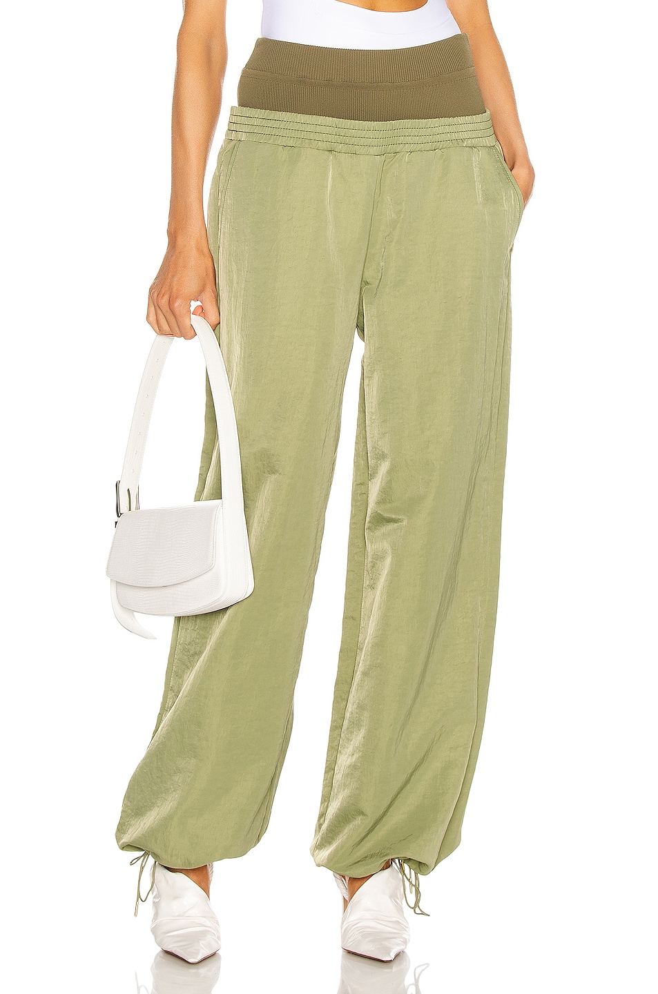 Image 1 of Dion Lee Nylon Trackpant in Washed Olive