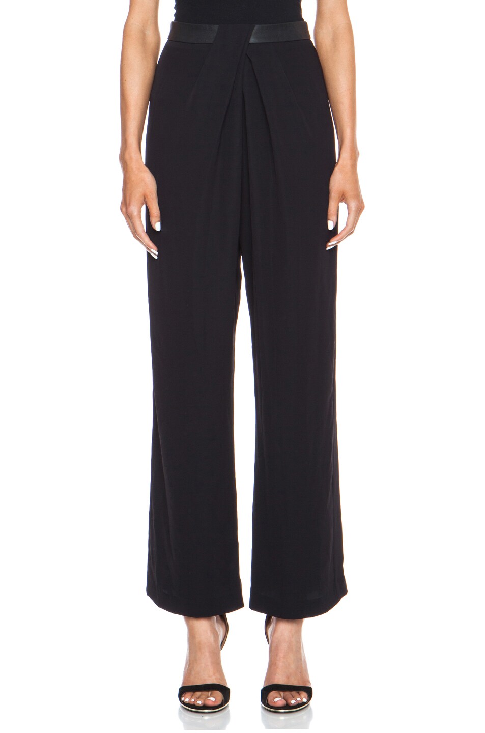 Image 1 of Dion Lee Foldover Triacetate Pant in Black