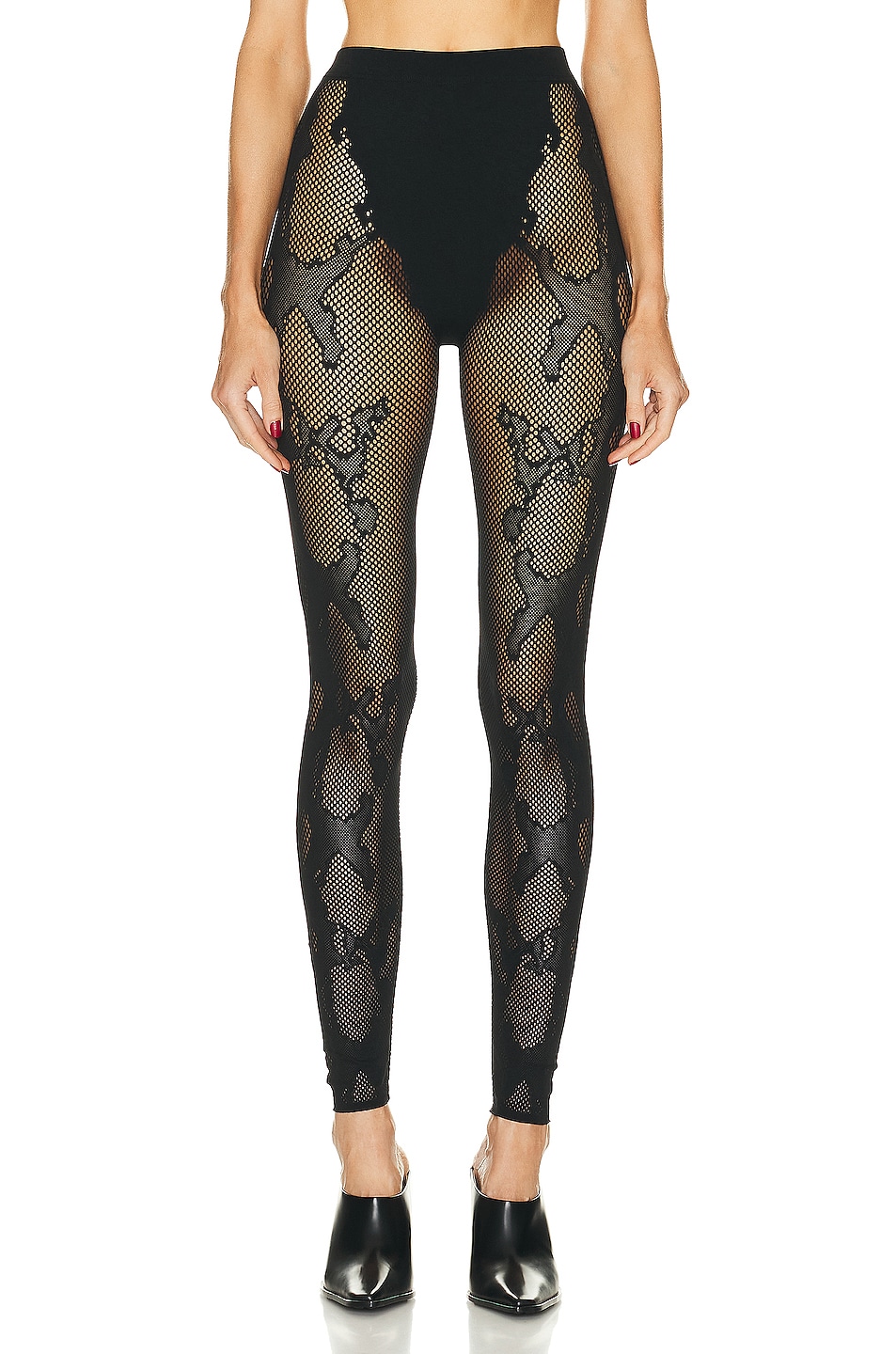 Image 1 of Dion Lee Seamless Cobra Lace Legging in Black
