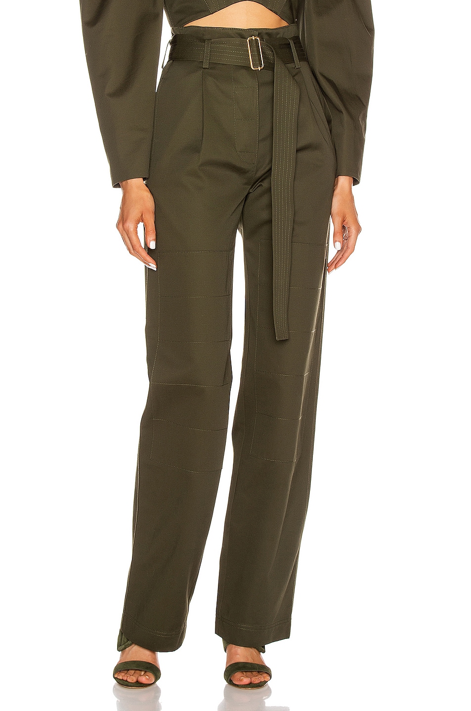 Dion Lee Utility Painter Pant in Olive | FWRD