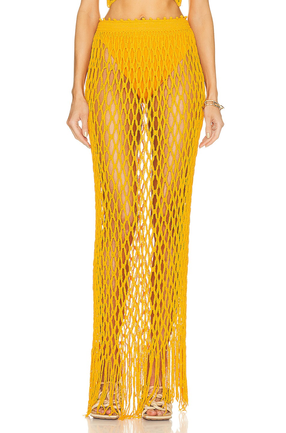 Image 1 of Dion Lee Gil Net Skirt in Amber