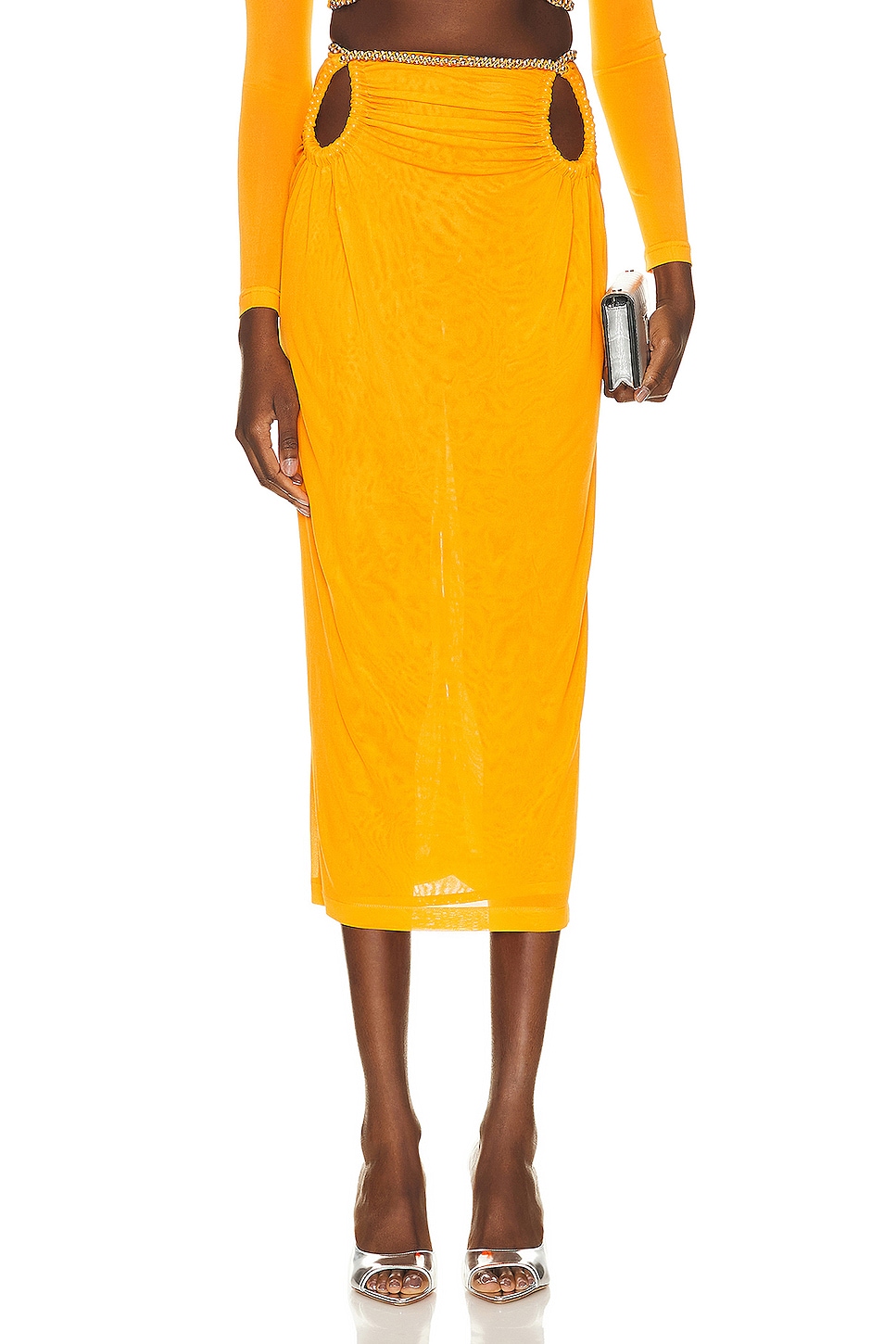 Image 1 of Dion Lee Barball Rope Skirt in Citrine