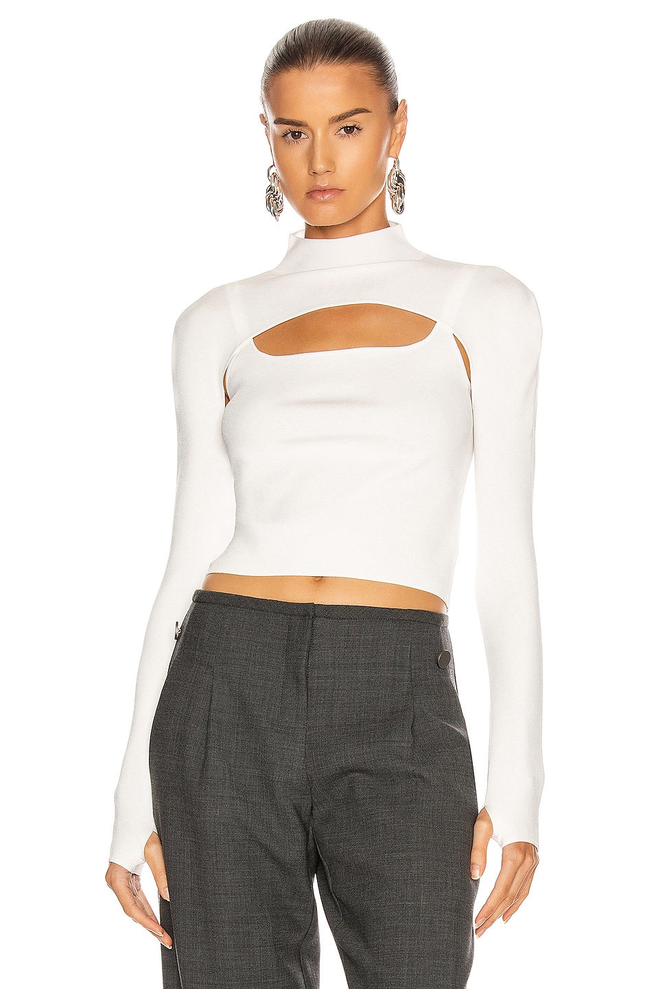 Image 1 of Dion Lee Hoisery Stirrup Top in Ivory