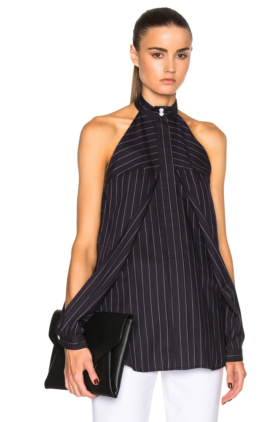 Image 1 of Dion Lee Sleeve Release Top in Striped Navy