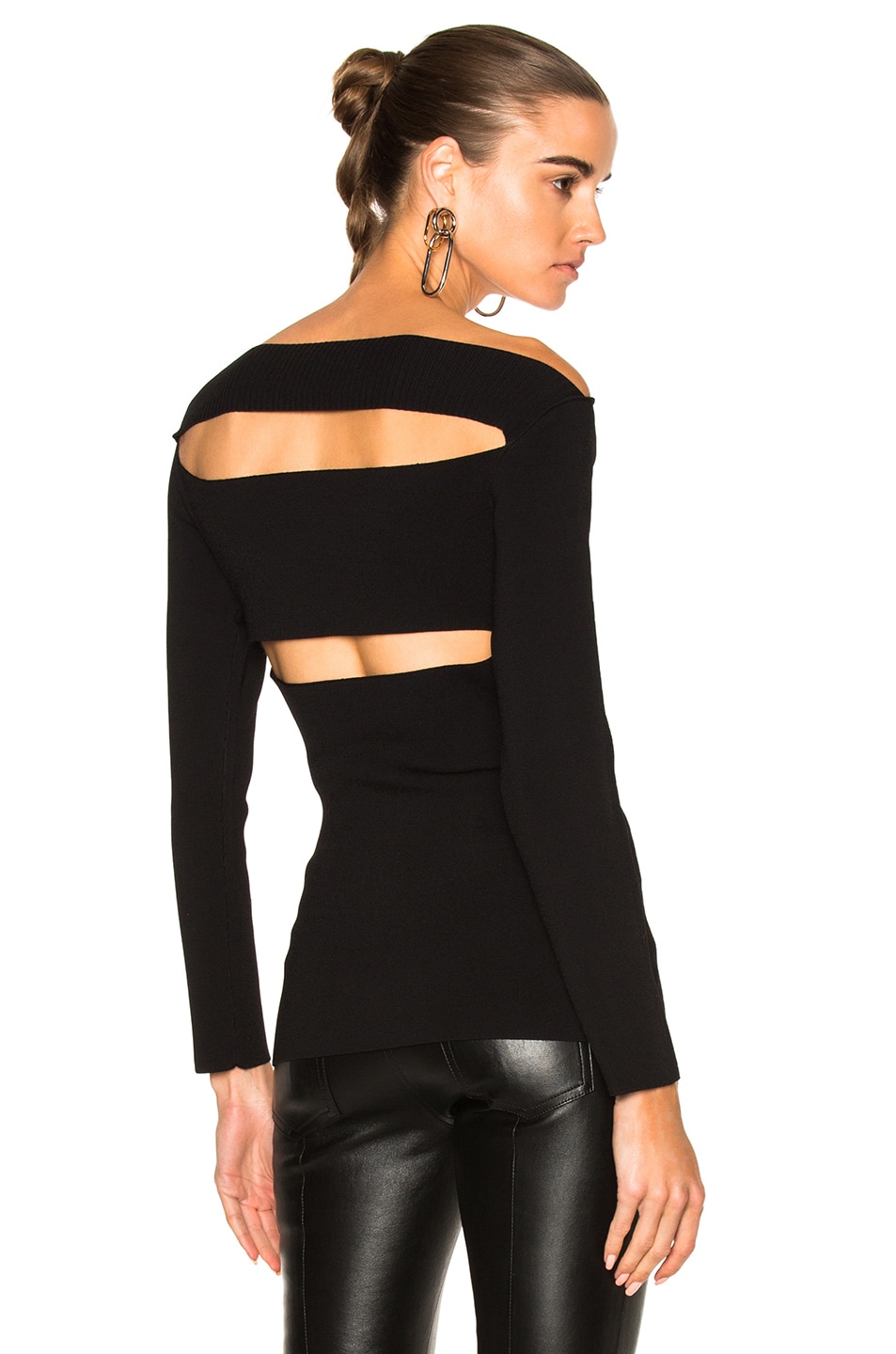 Image 1 of Dion Lee Suspended Rib Tunic Top in Black