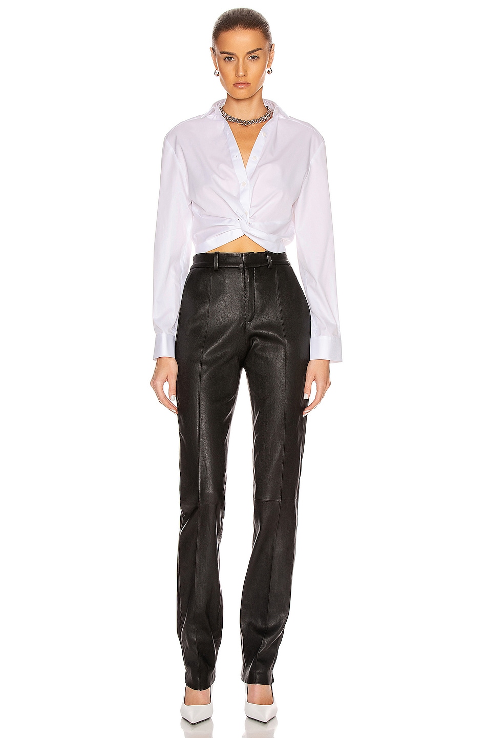 Dion Lee Twist Placket Shirt in White | FWRD