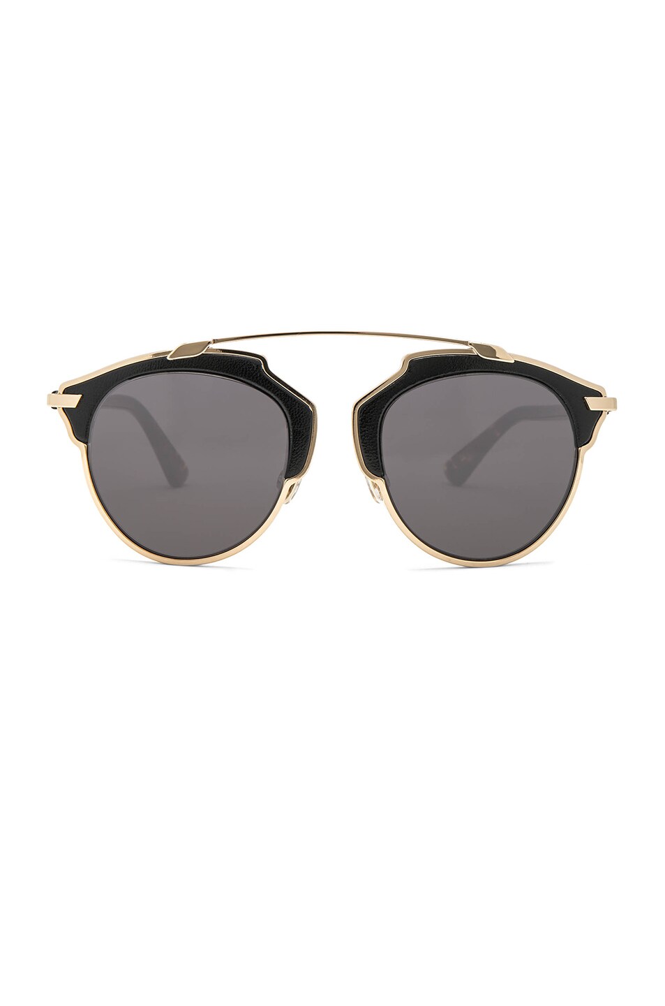 Image 1 of Dior Leather So Real Sunglasses in Gold, Black & Havana