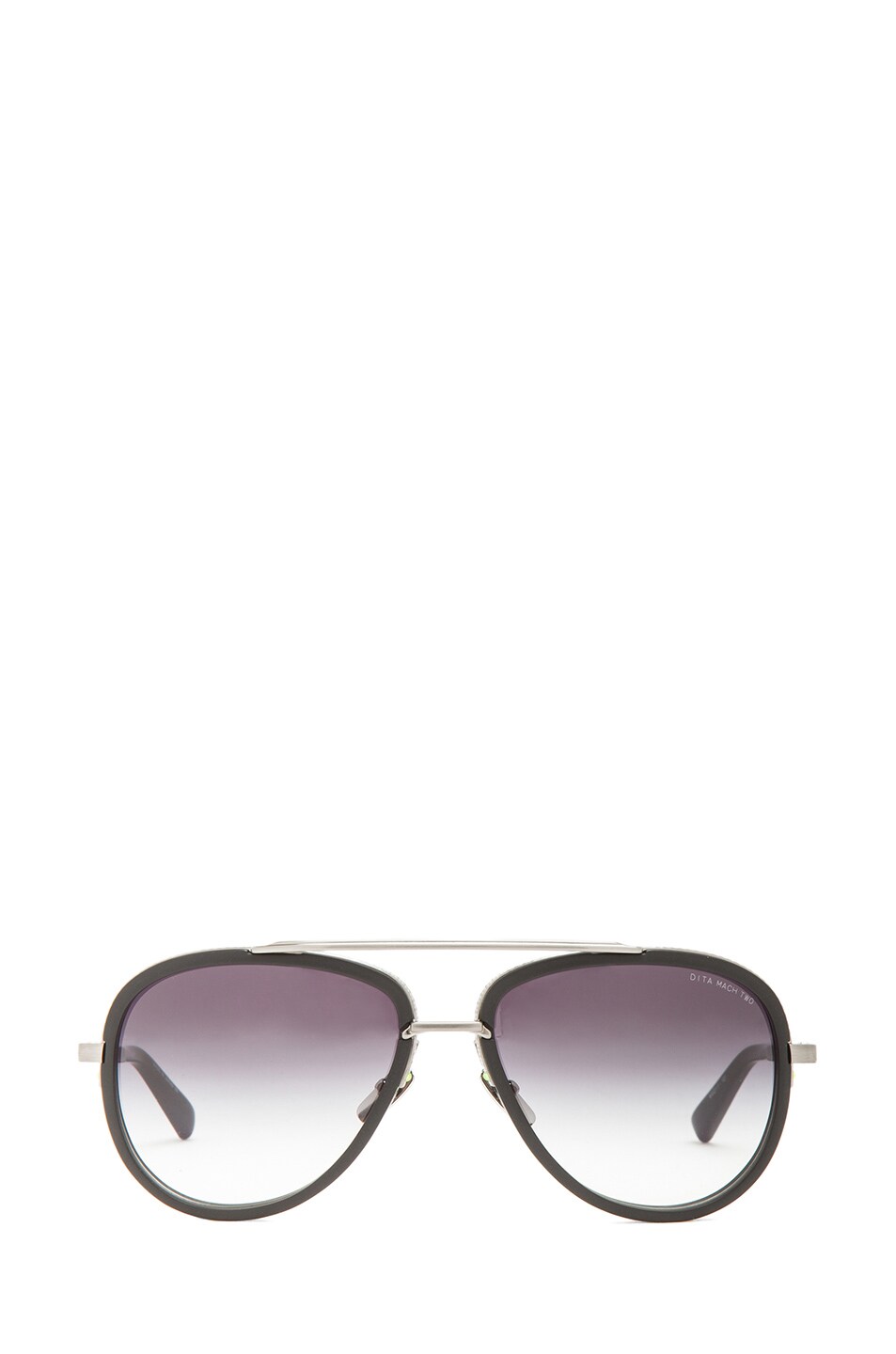 Image 1 of Dita Mach-Two Sunglasses in Matte Black & Antique Silver