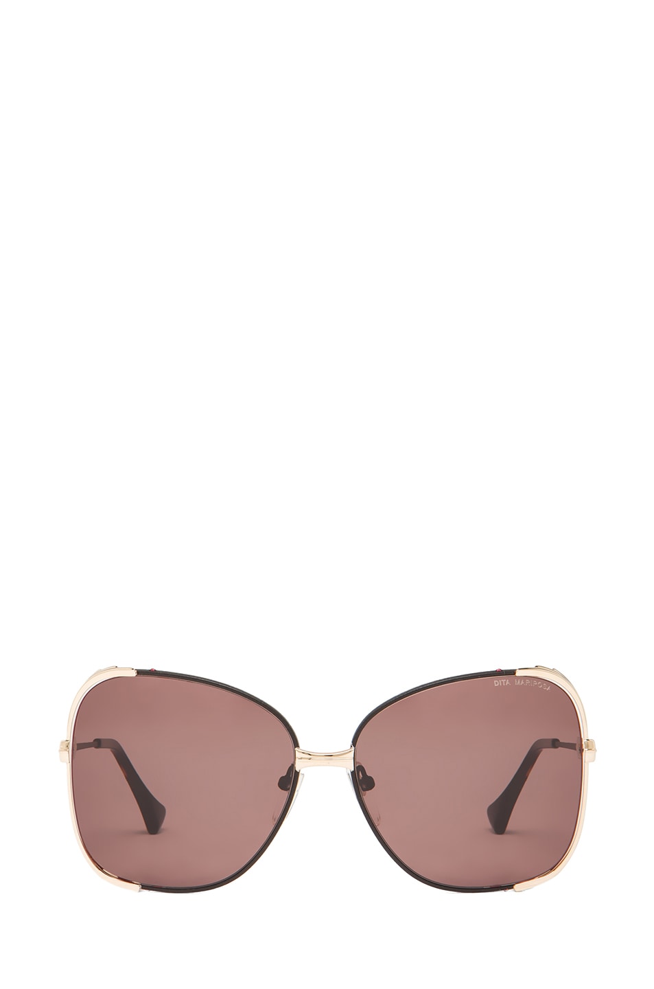 Image 1 of Dita Mariposa Sunglasses in Rose Gold & Brown