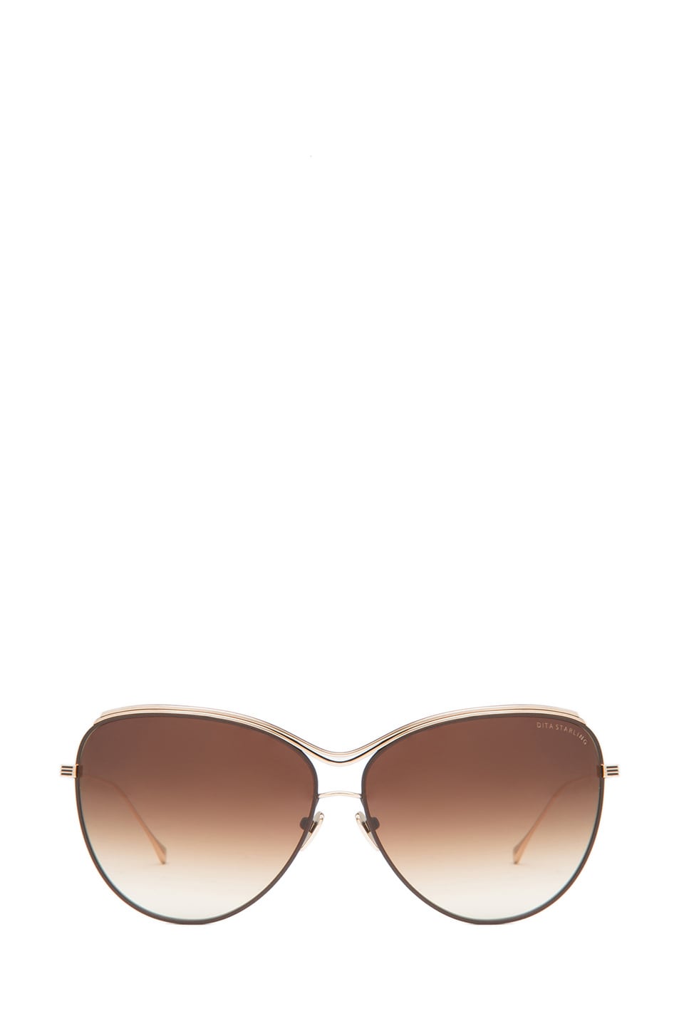 Image 1 of Dita Starling Polarized Sunglasses in Brown & Shiny Champagne Gold
