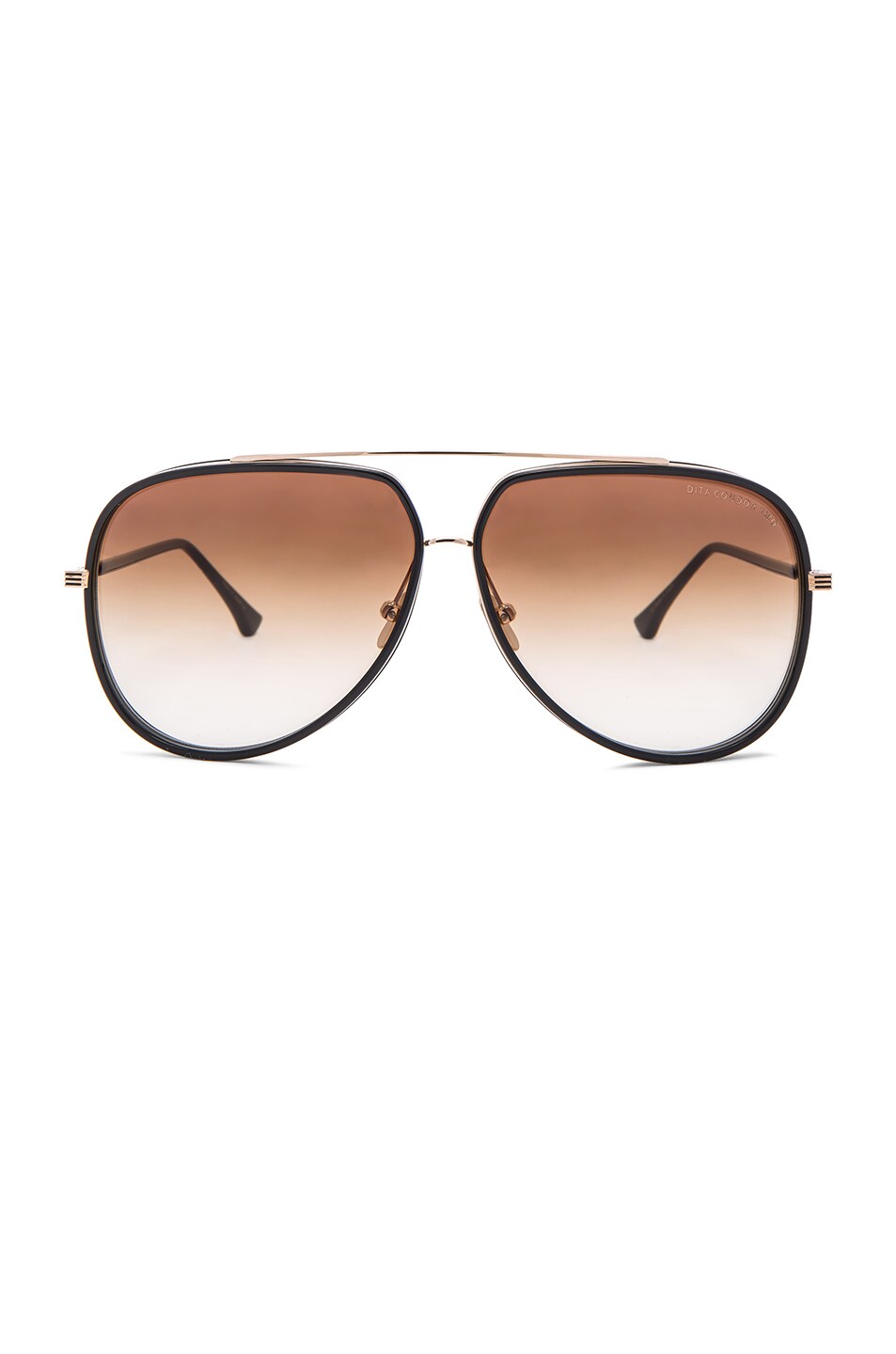 Image 1 of Dita 12K Condor Two Sunglasses in Gold & Dark Brown