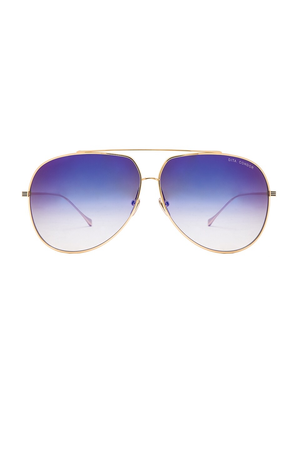 Image 1 of Dita 18K Gold Condor Sunglasses in Gold & Blue Mirror