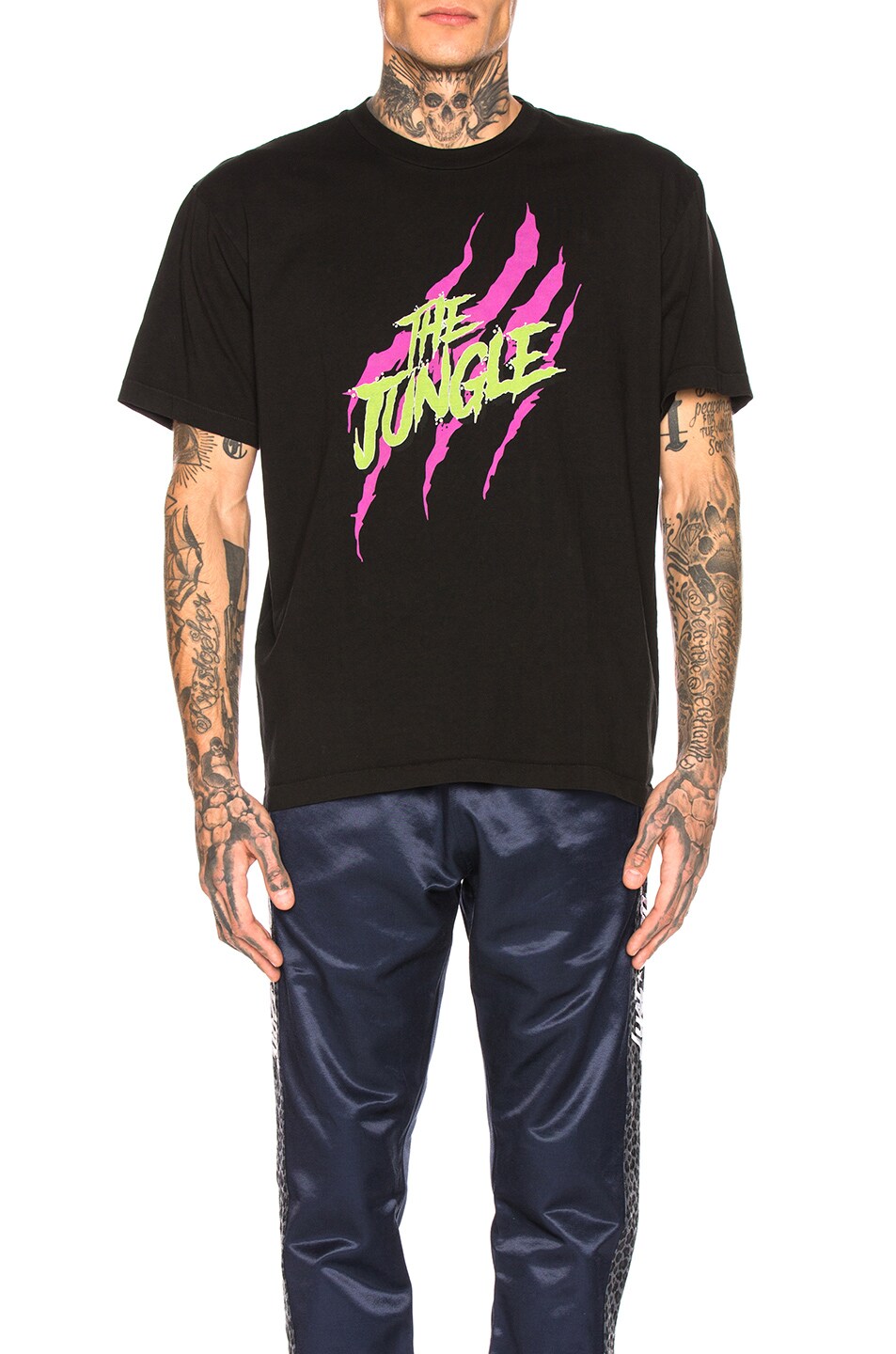 Image 1 of Just Don Jungle Scratch Graphic Tee in Black