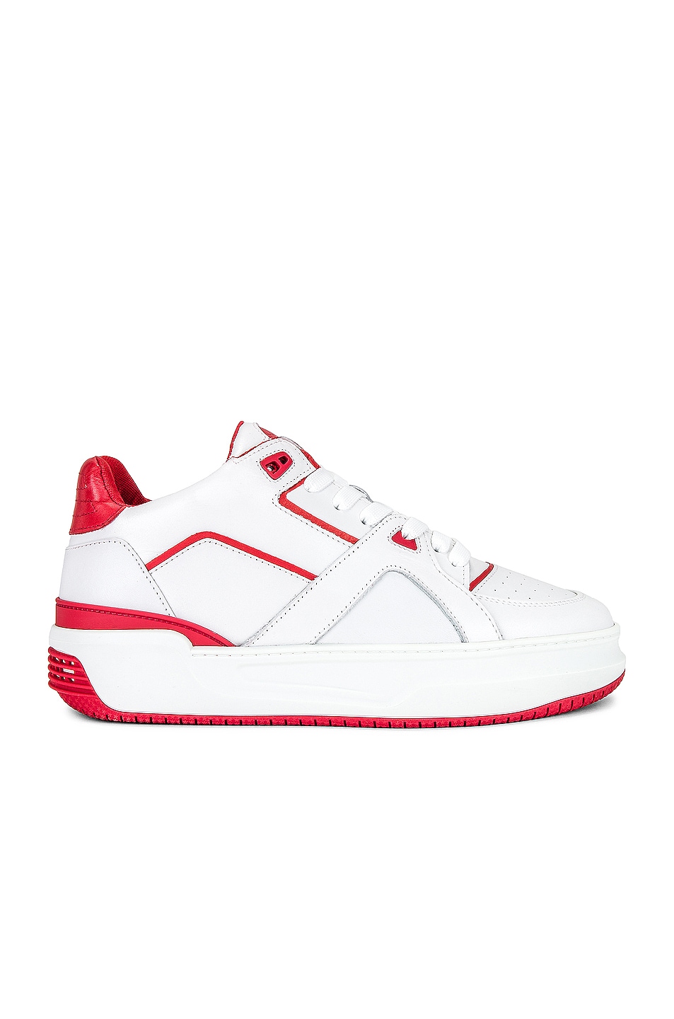Just Don JD3 Low Luxury in White & Red | FWRD
