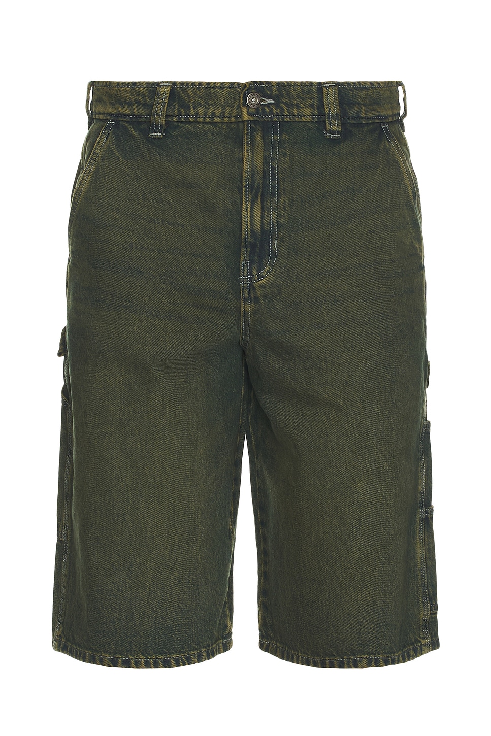 14 Loose Denim Painter Short in Green