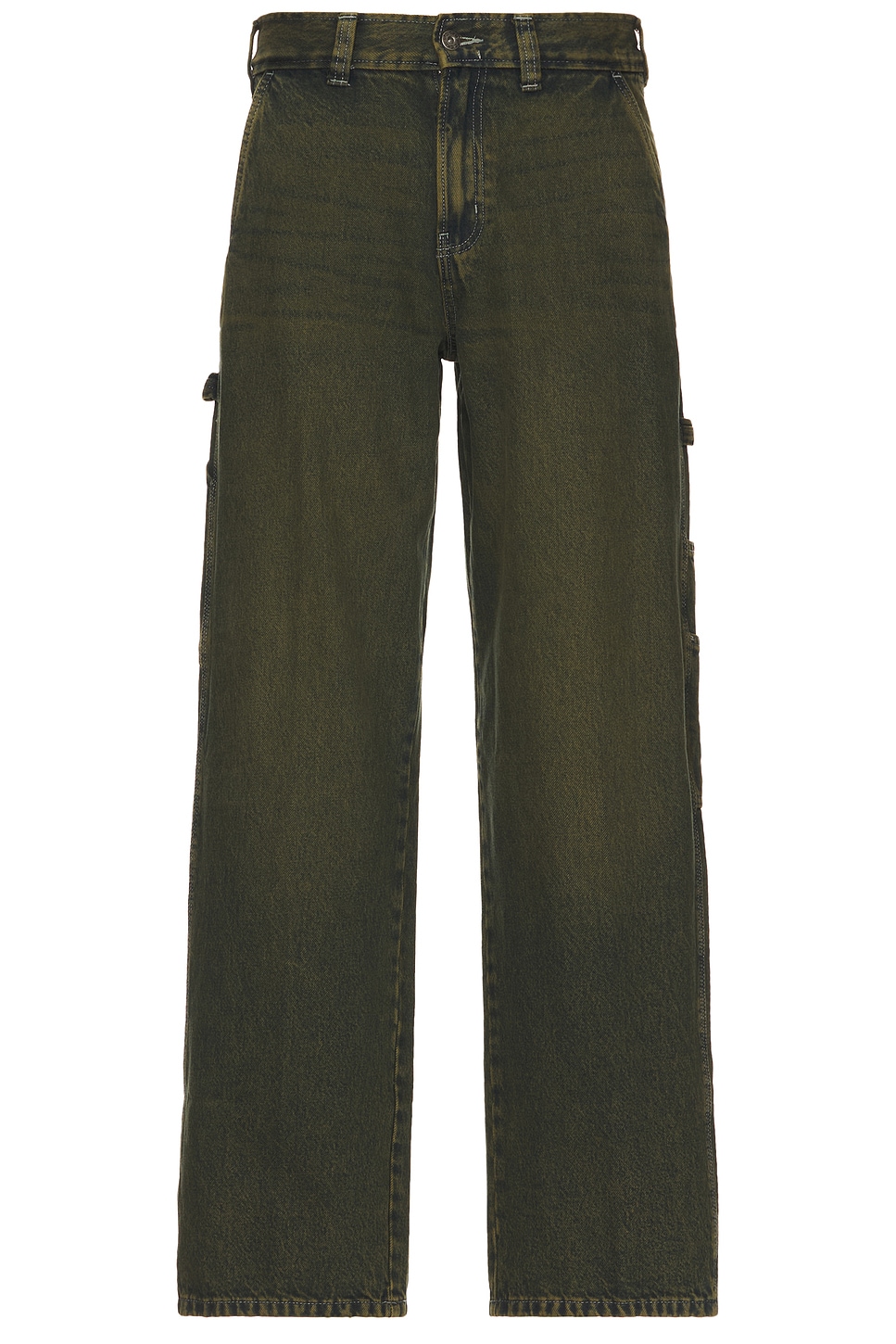 Loose Denim Painter in Dark Green