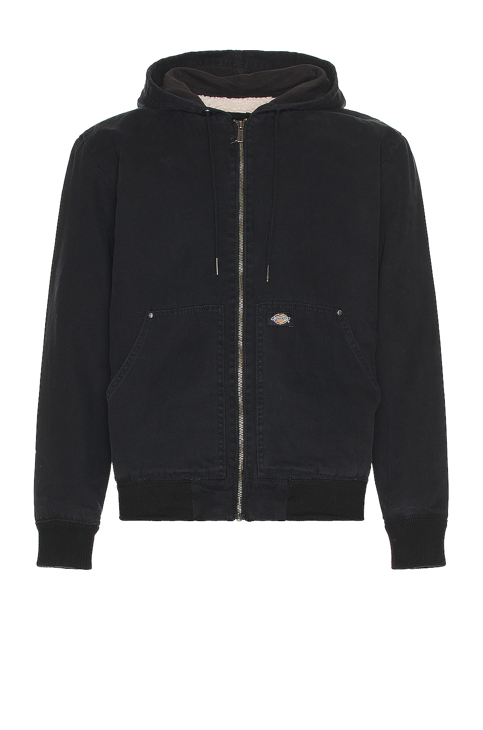 Image 1 of Dickies Duck Hooded Bomber Jacket in Stonewashed Black