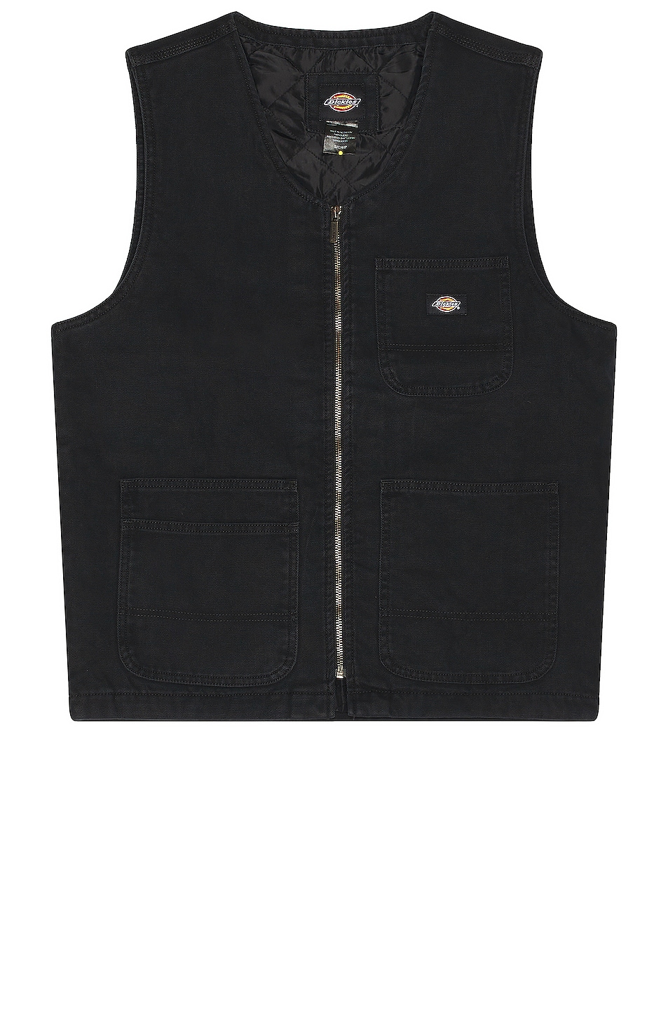 Image 1 of Dickies Duck Carpenter Vest in Stonewashed Black