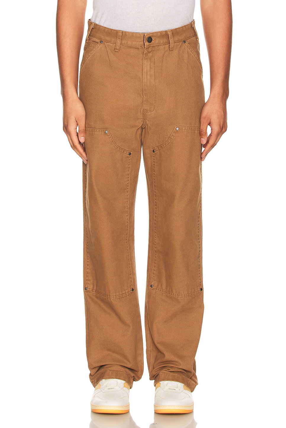 Image 1 of Dickies Double Front Duck Pants in Stonewashed Brown Duck