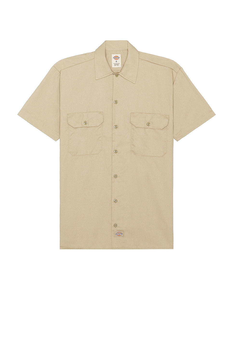 Image 1 of Dickies Original Twill Short Sleeve Work Shirt in Khaki