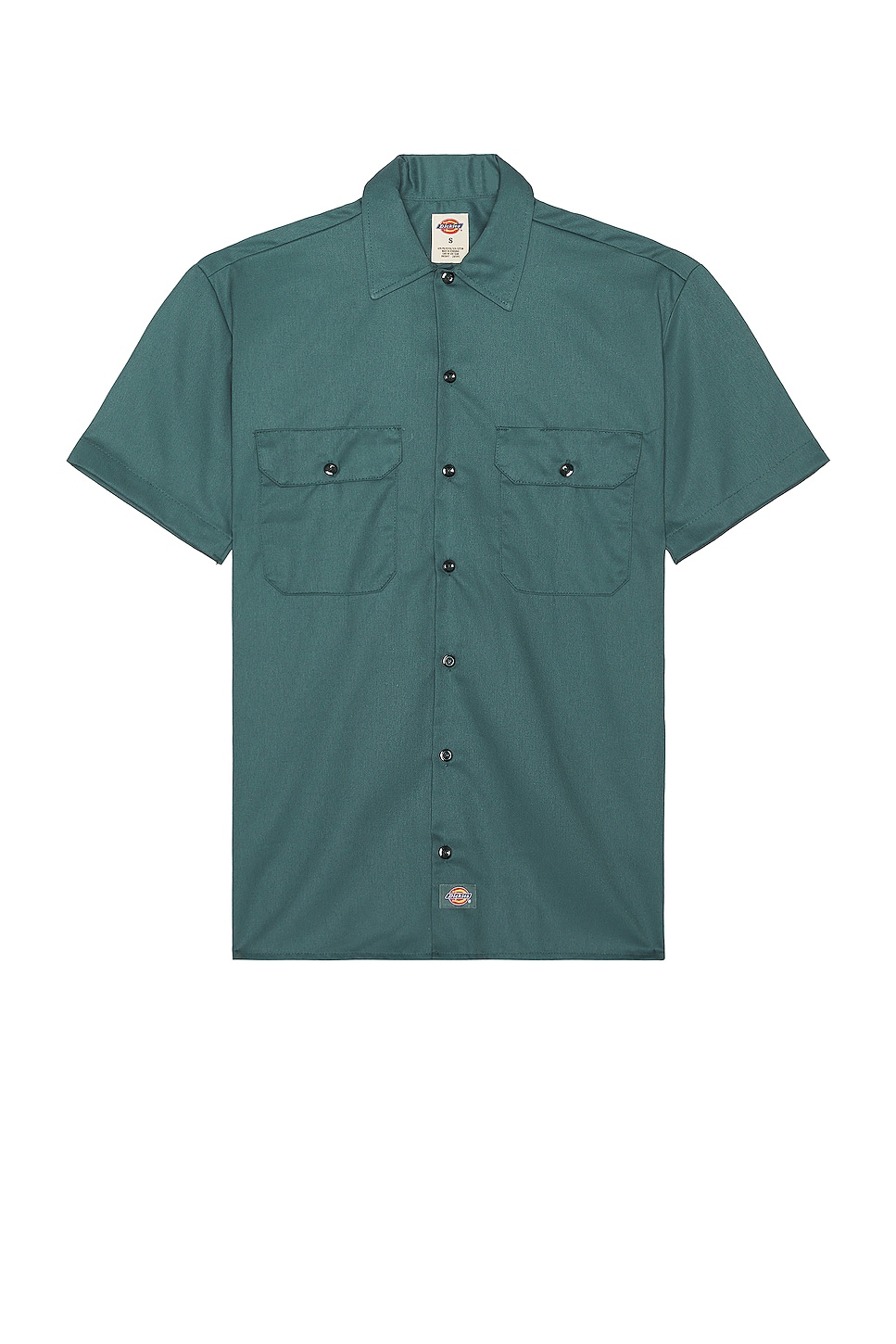 Image 1 of Dickies Original Twill Short Sleeve Work Shirt in Lincoln Green