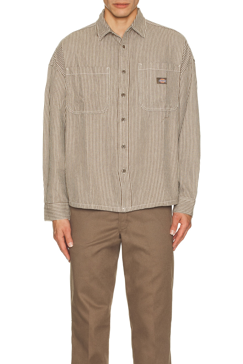 Dickies Men Hickory Work Shirt Eucalyptus main image 0