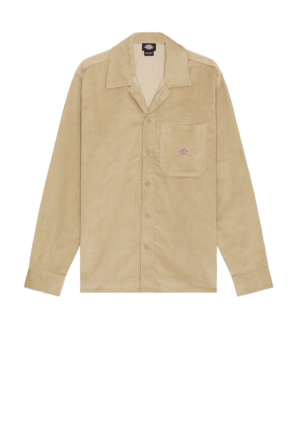 Shop Dickies Corduroy Long Sleeve Shirt In Khaki