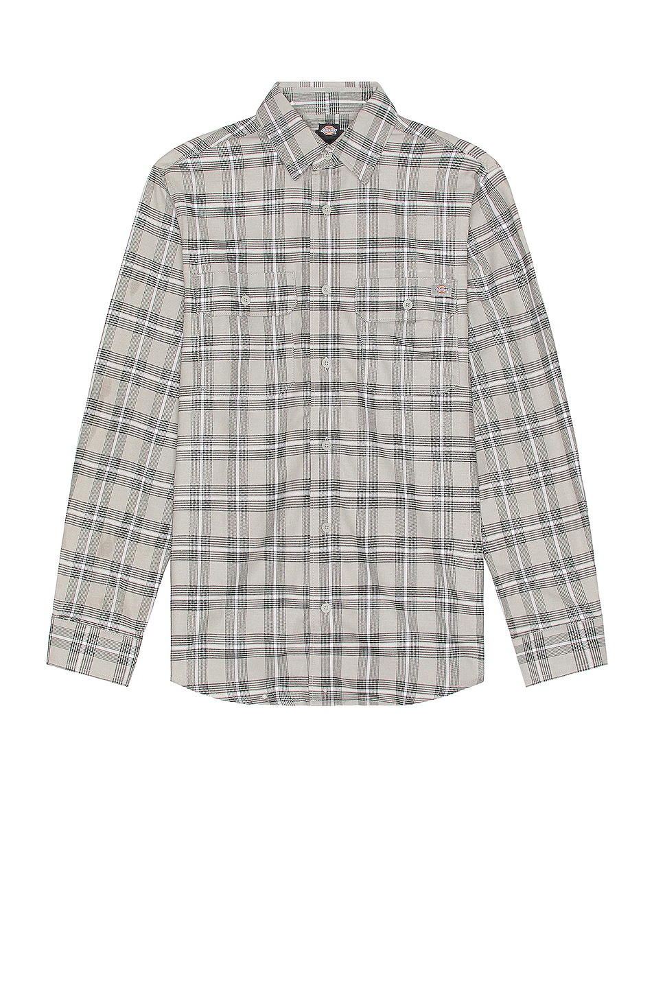 Image 1 of Dickies Flannel Button Down in Ultimate Grey & Black Plaid