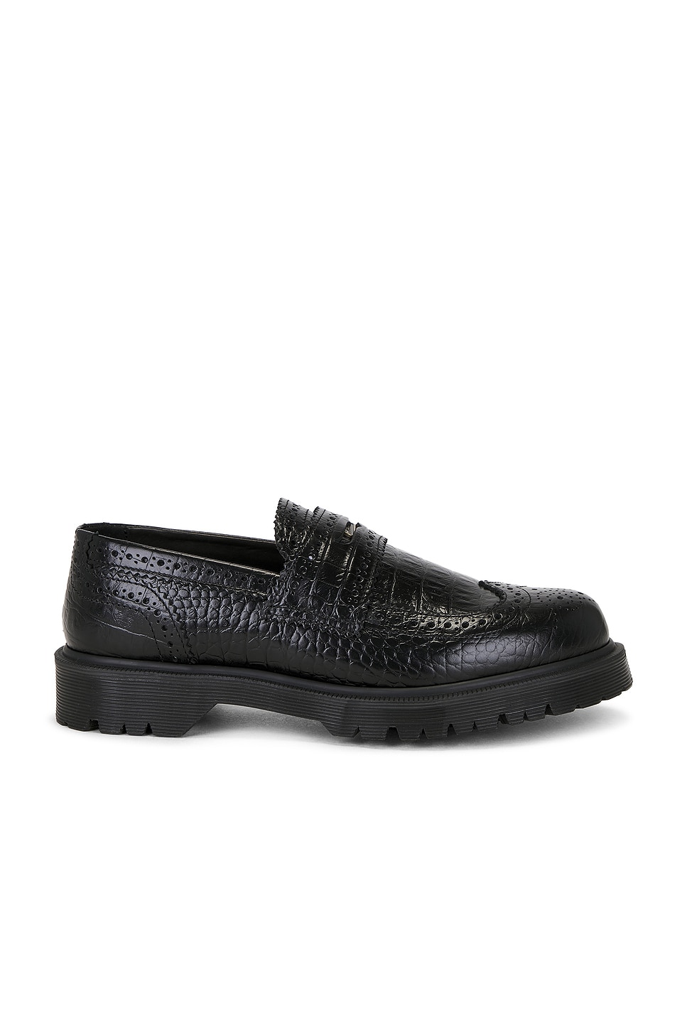 Image 1 of Dr. Martens Croc Emboss 1989 Loafer in Black
