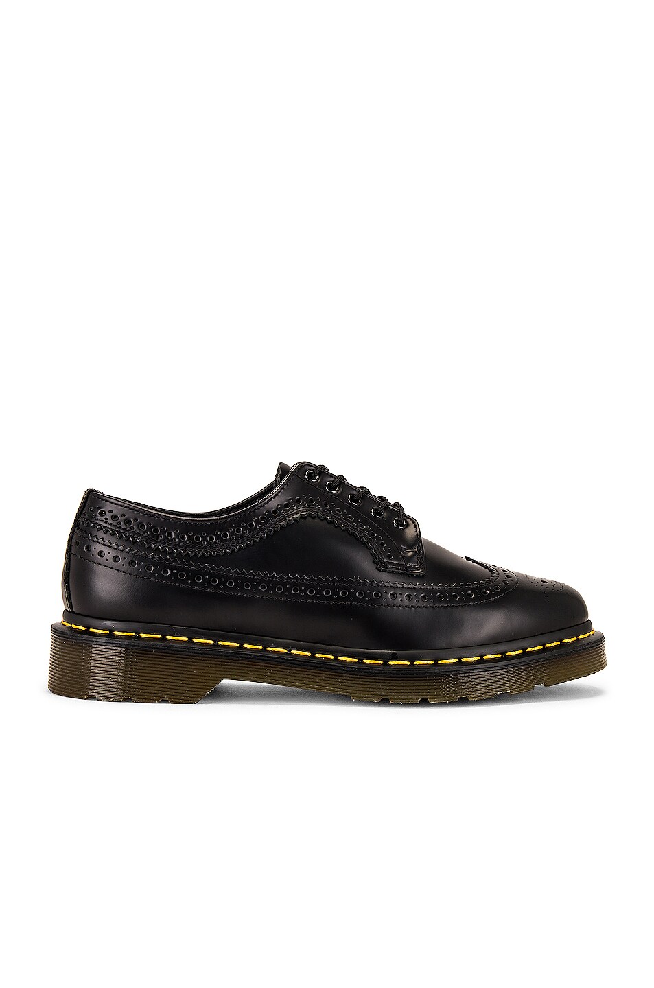 Image 1 of Dr. Martens 3989 Yellow Stitch Brogue in Black