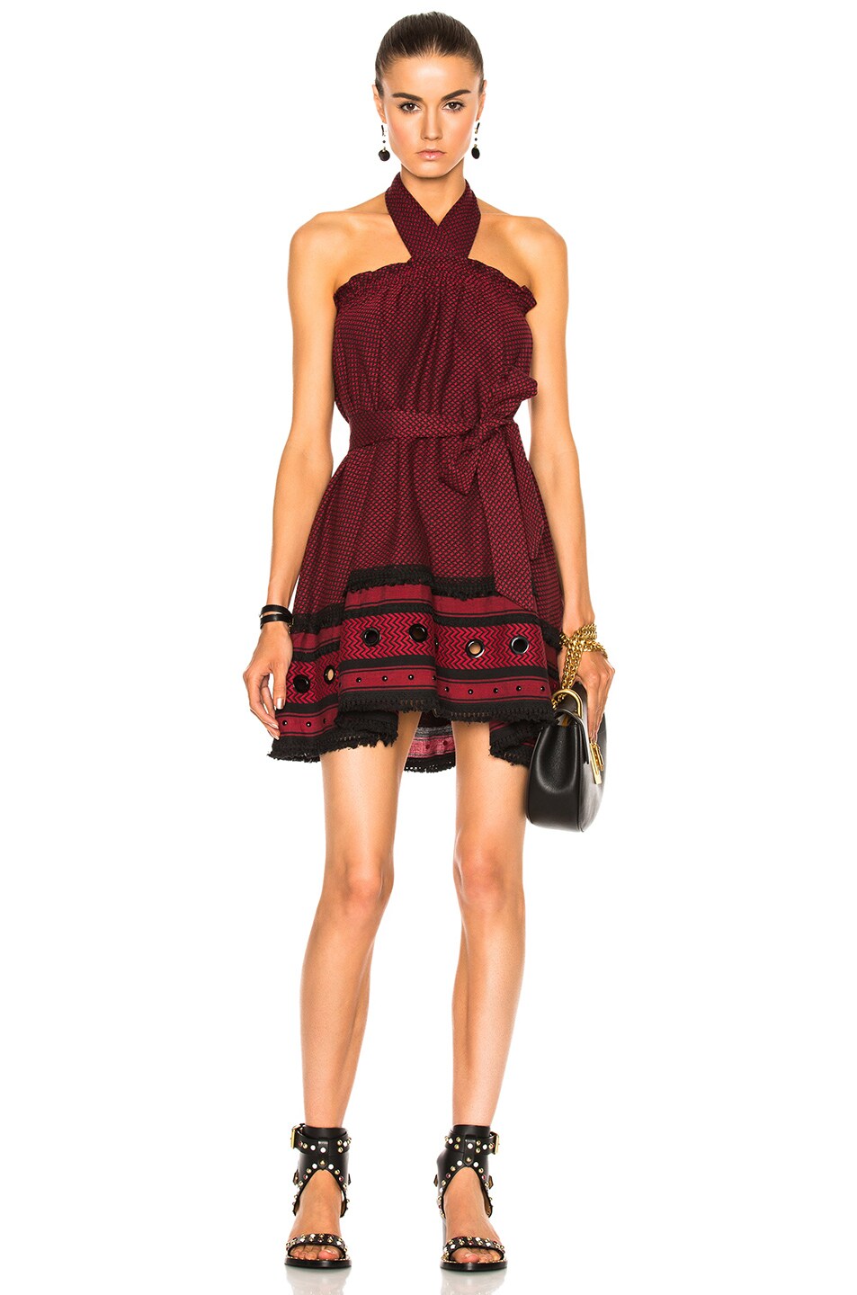 Image 1 of Dodo Bar Or Naomi Dress in Black & Red