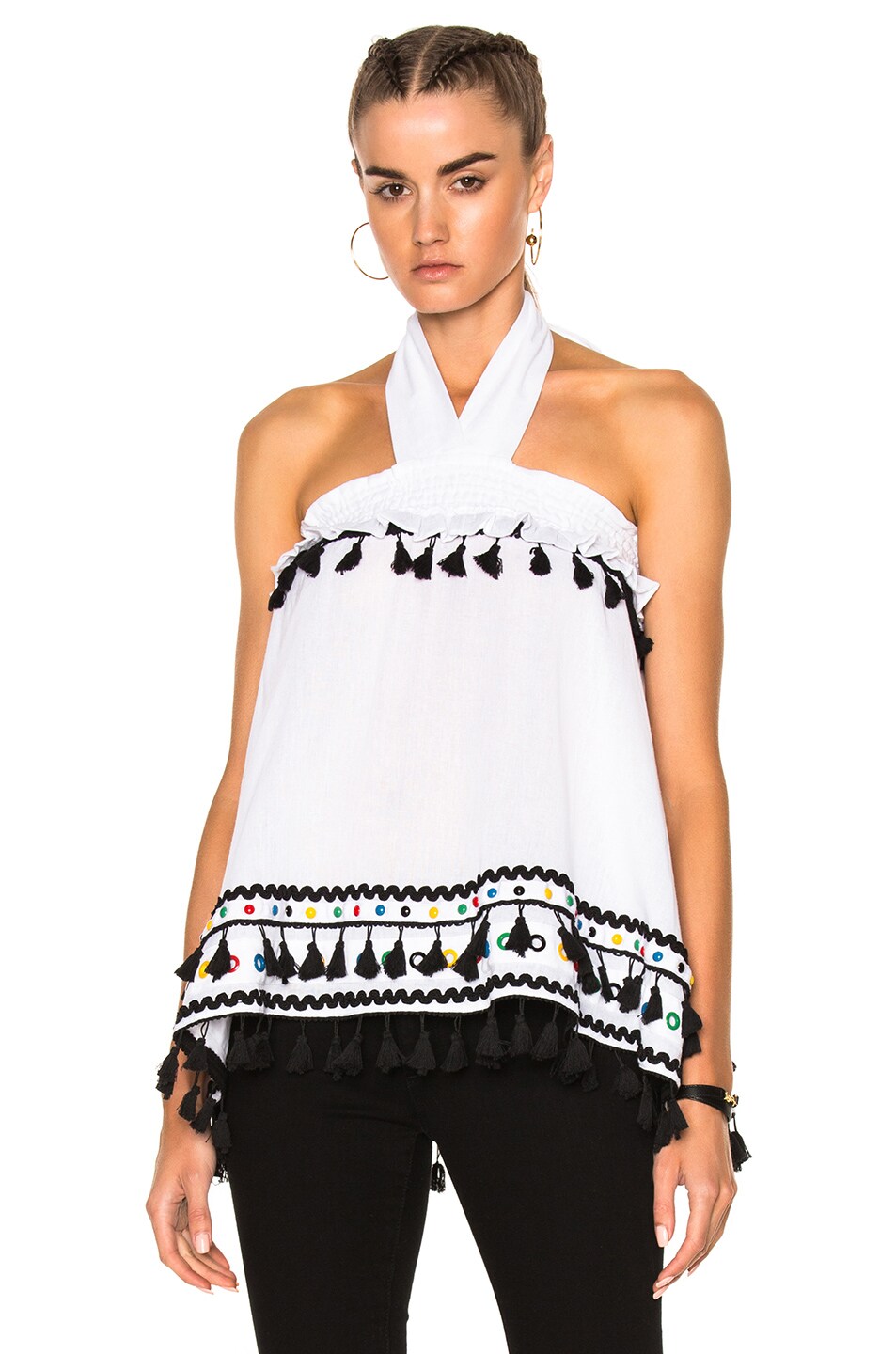 Image 1 of Dodo Bar Or Neomi Top in White Colorful
