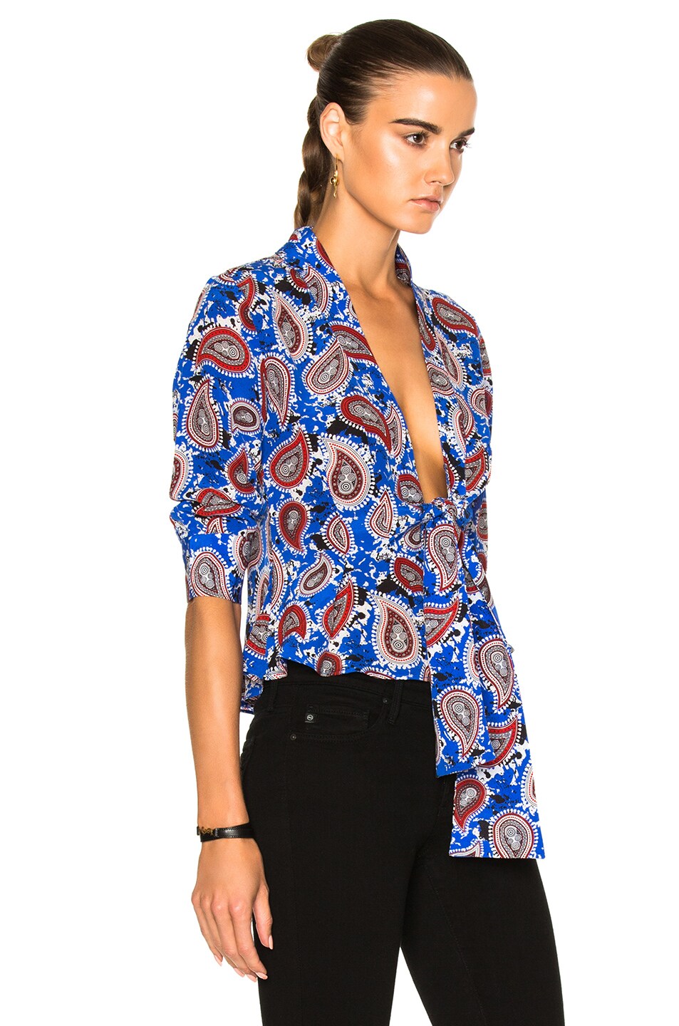 Dodo Bar Or Lennon Top In Blue Paisley Modesens dodo bar or lennon top in blue paisley modesens