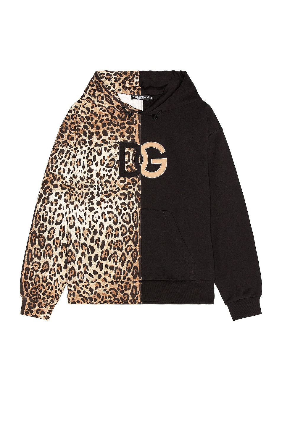 Image 1 of Dolce & Gabbana Panel Hoodie in Leopard