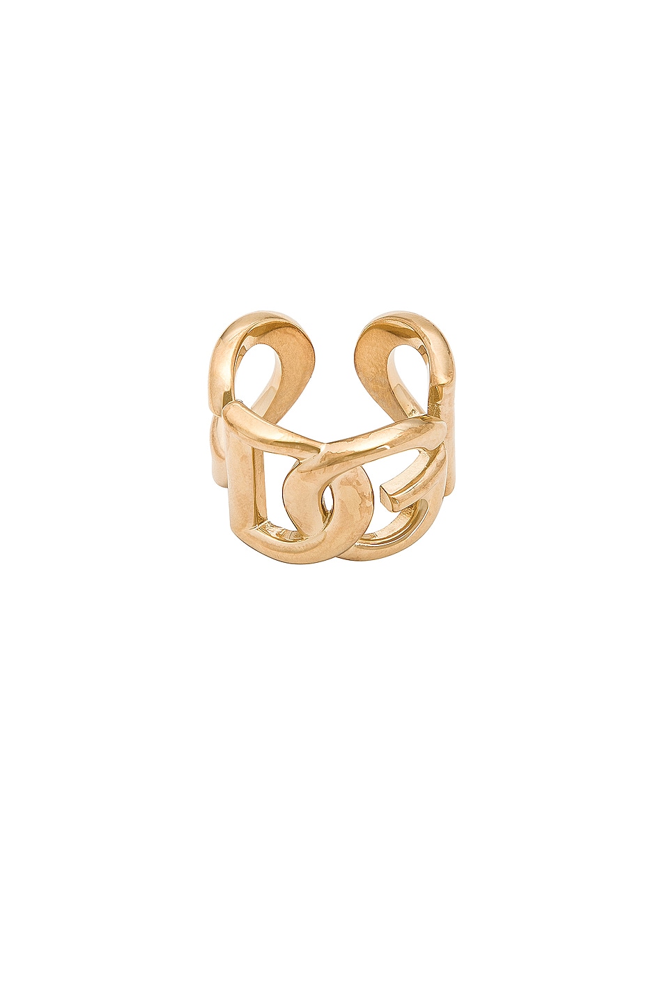 Dolce & Gabbana Gold-Tone Real Brass Black Enamel 