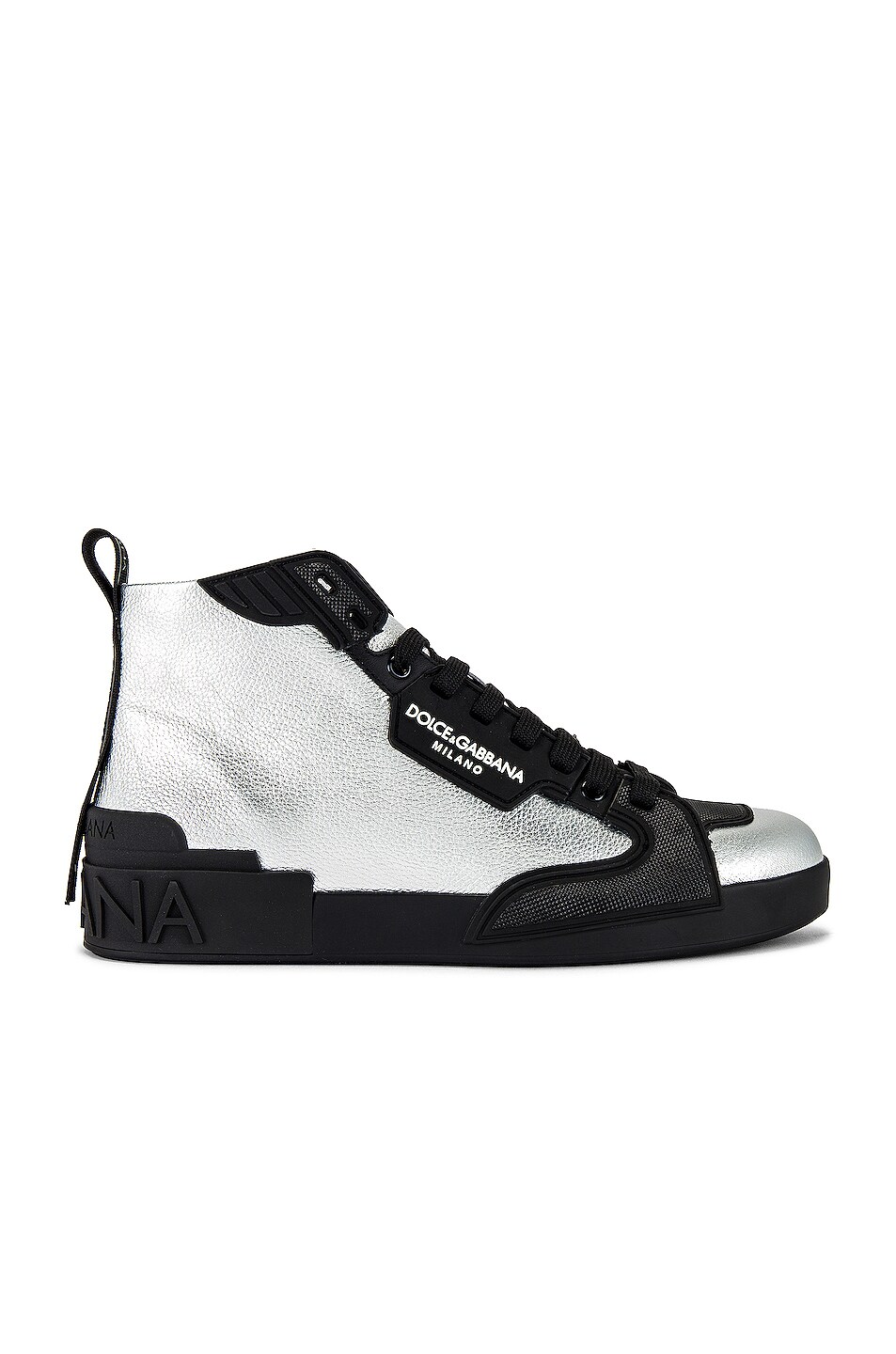 Image 1 of Dolce & Gabbana Portofino Sneakers in Silver